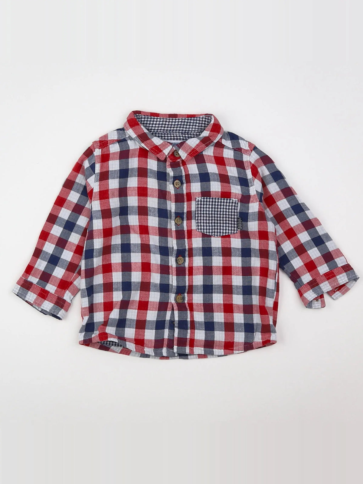 Vertbaudet - chemise multicolore - 12 mois