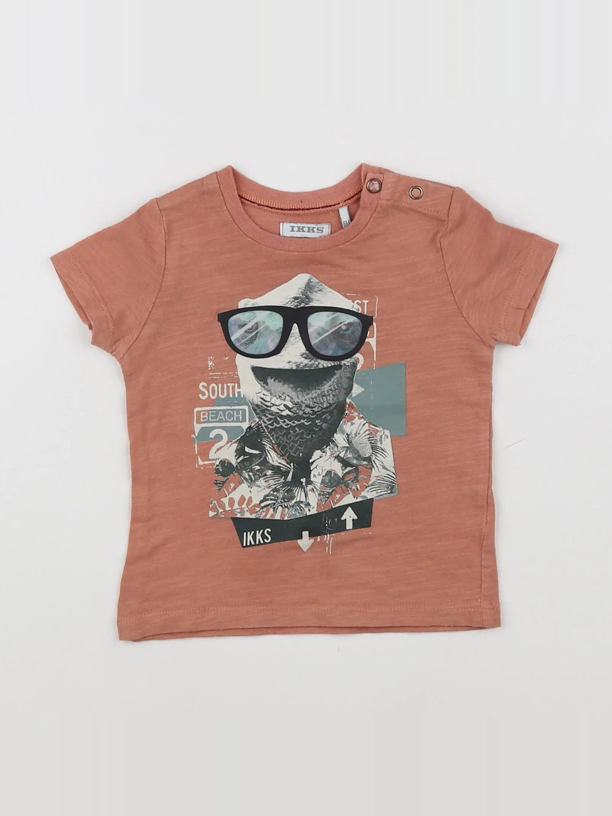 IKKS - tee-shirt rose, bleu - 6 mois