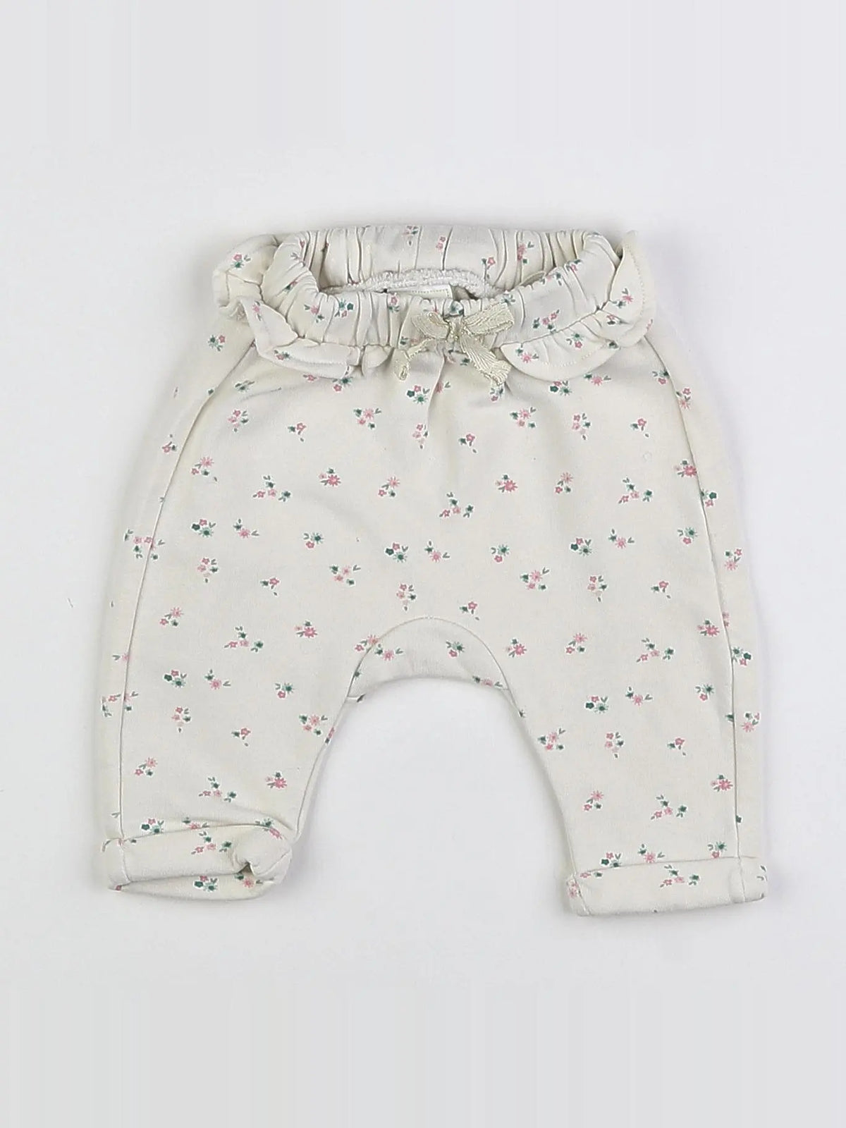 Tape à l'oeil - pantalon blanc, rose - 3 mois