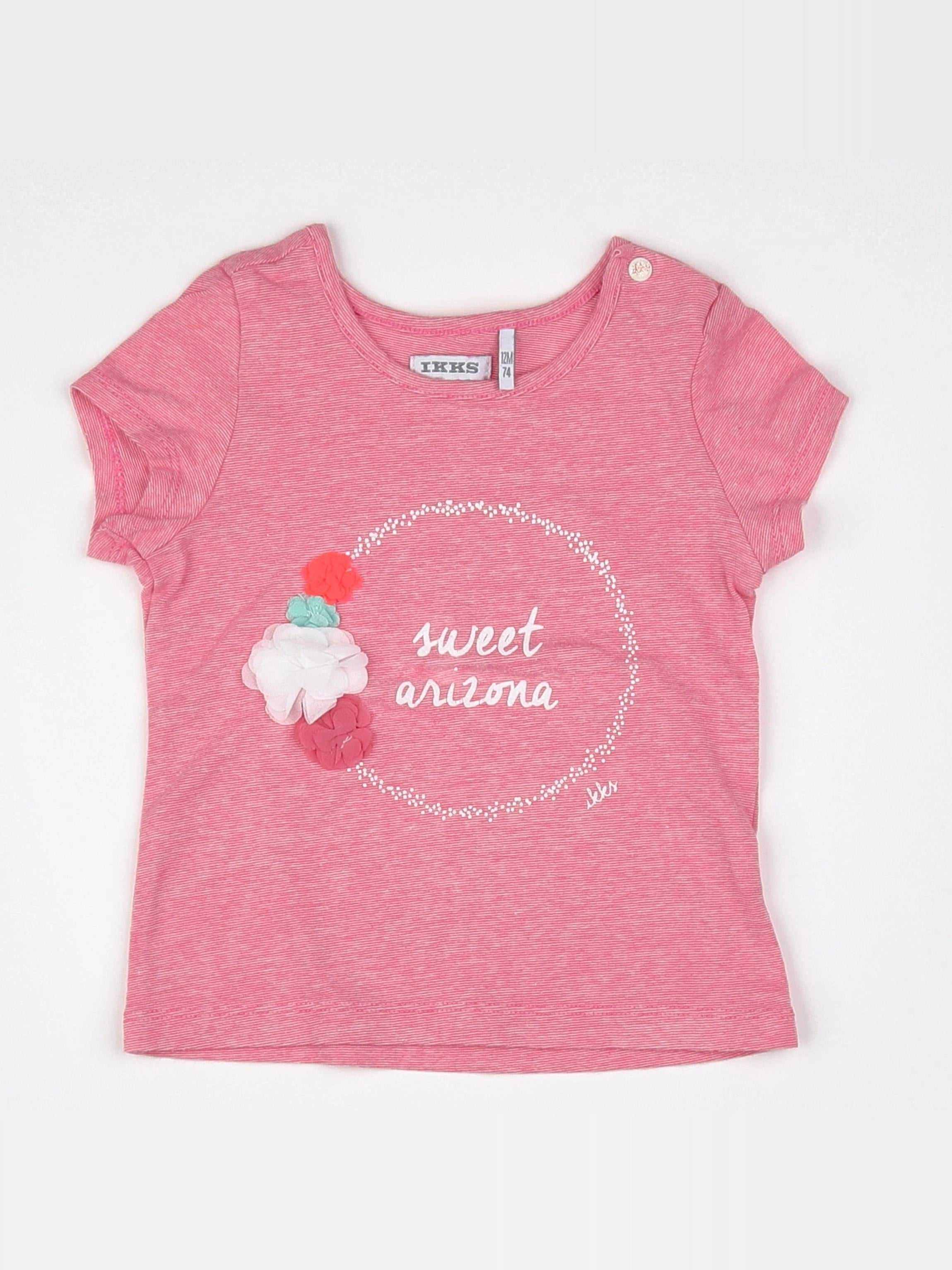 IKKS - tee-shirt rose, multicolore - 12 mois