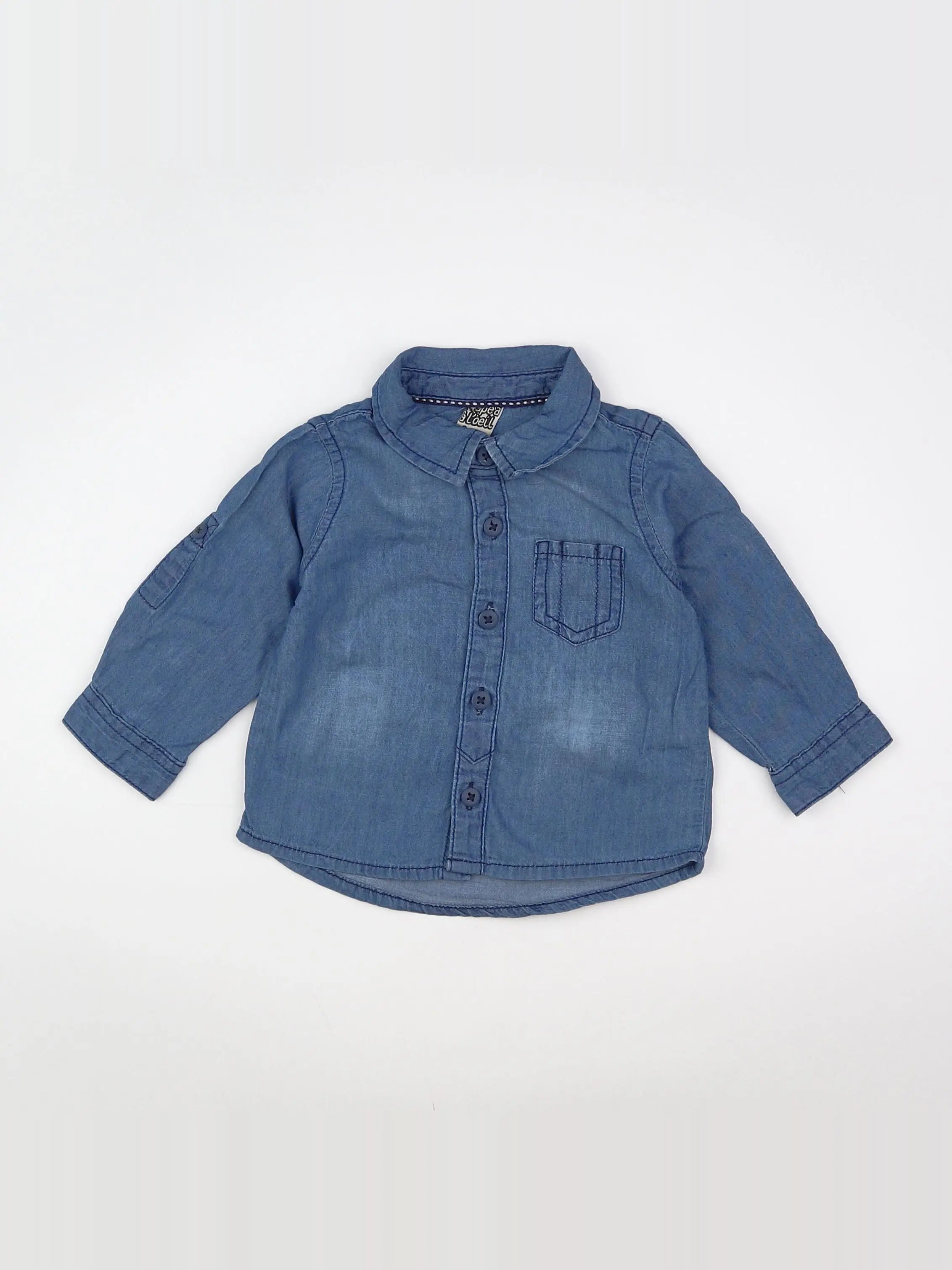Tape à l'oeil - chemise bleu - 9 mois