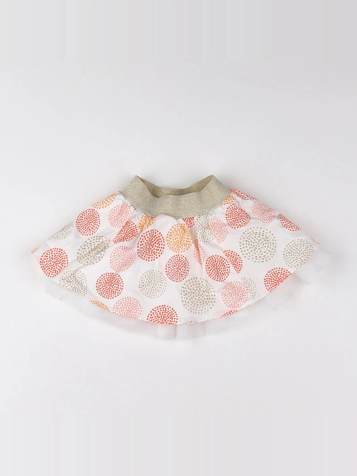 Vertbaudet - jupe blanc, orange - 3 mois