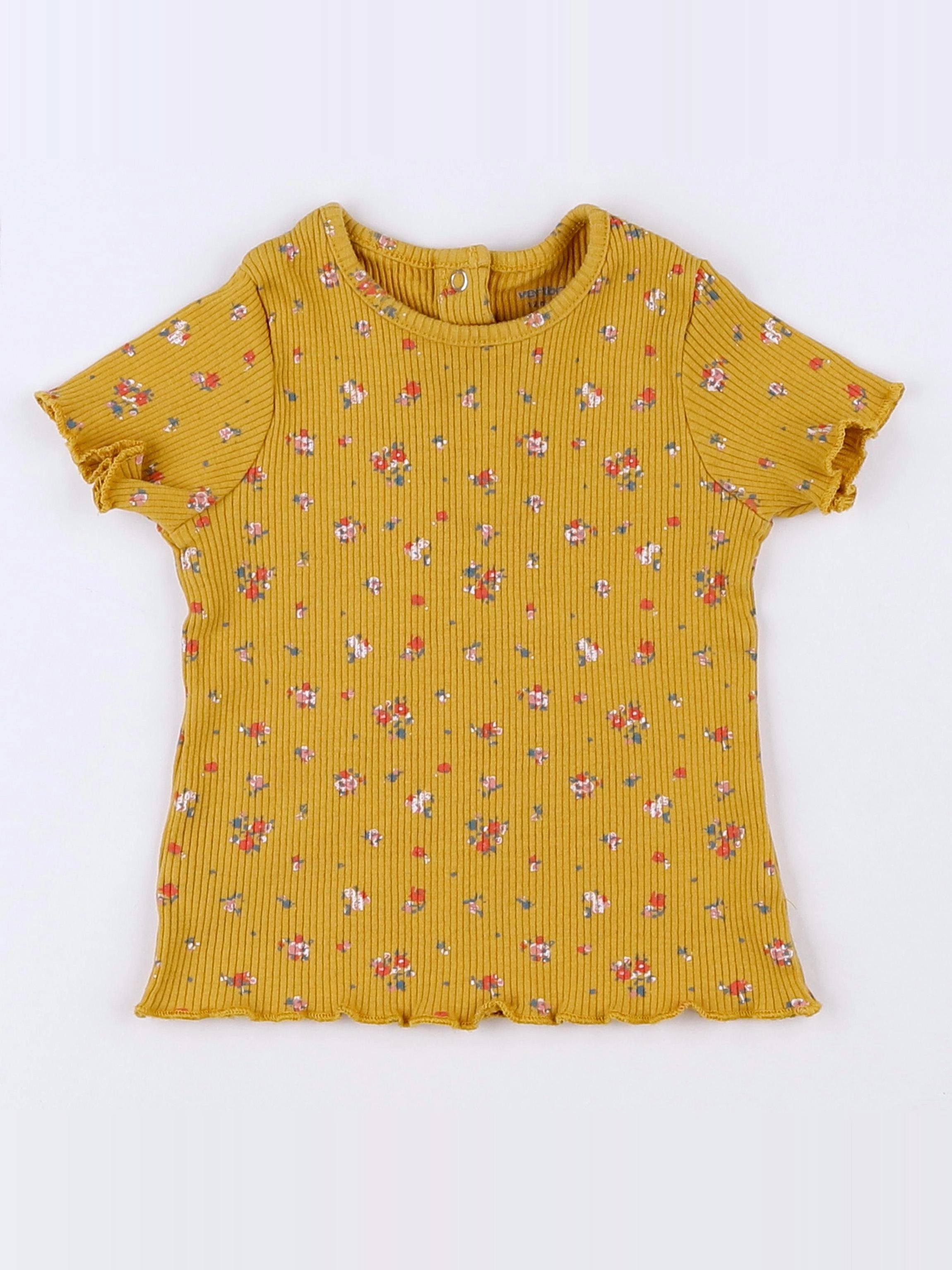 Vertbaudet - tee-shirt jaune - 12 mois