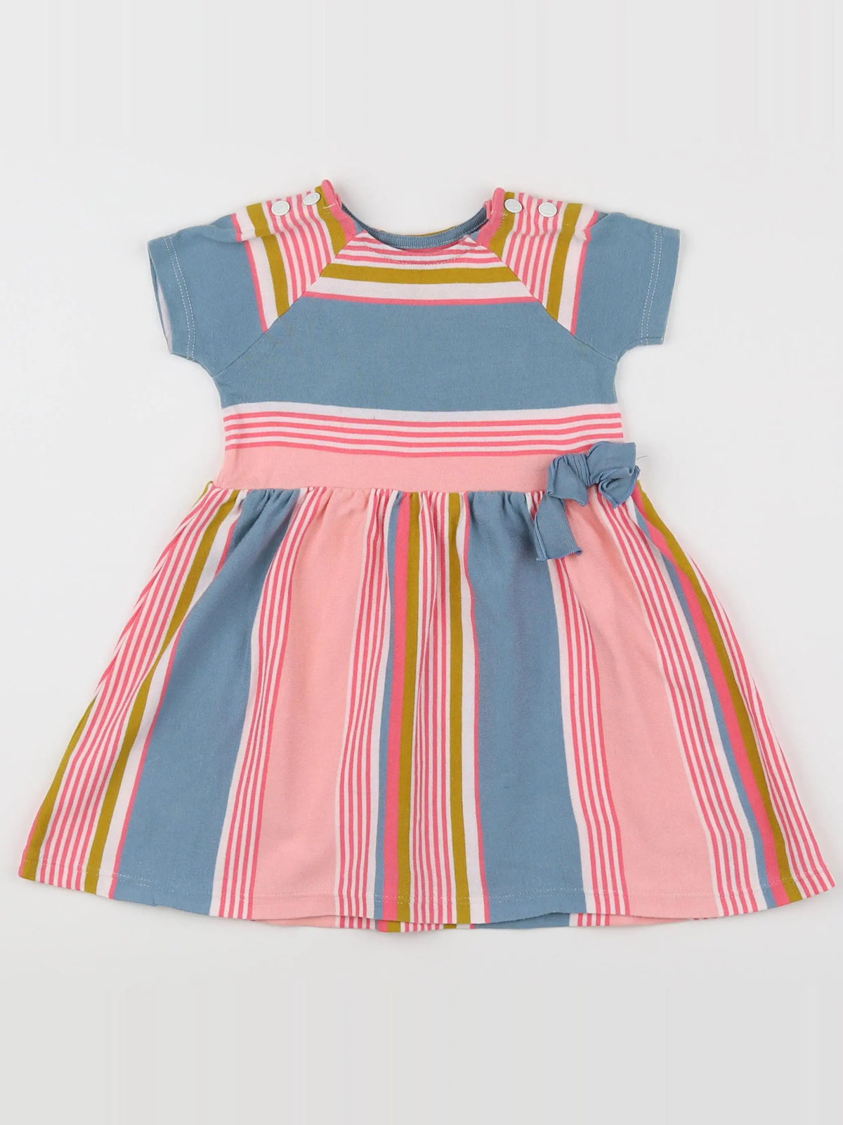 Petit Bateau - robe multicolore - 12 mois