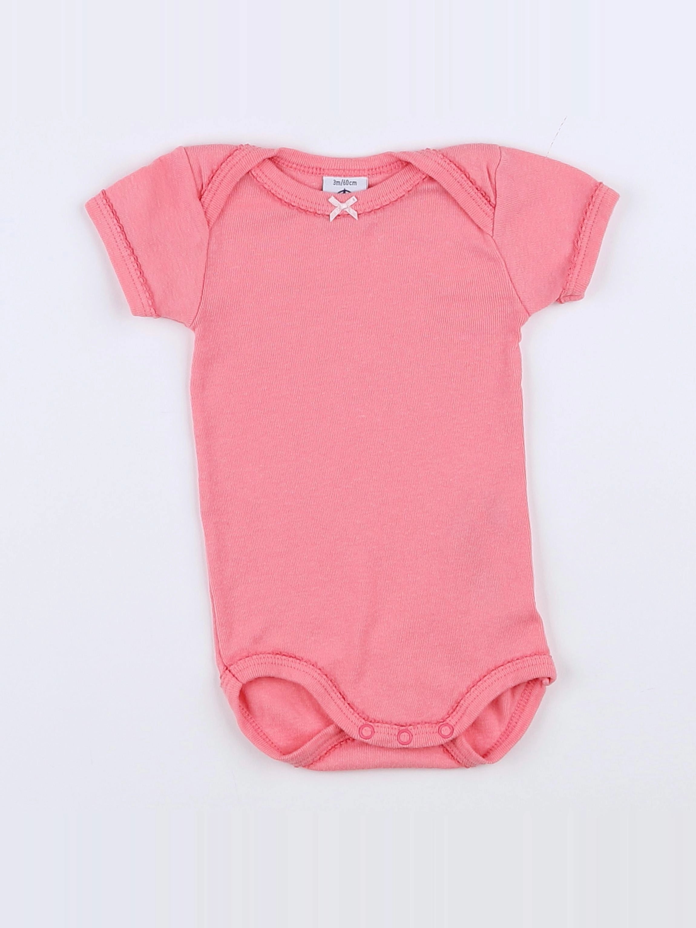 Petit Bateau - body rose - 3 mois
