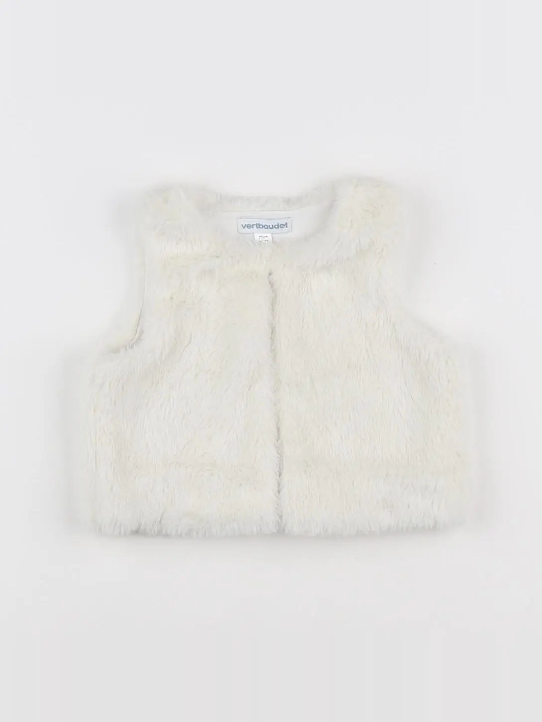 Vertbaudet - gilet blanc - 9 mois
