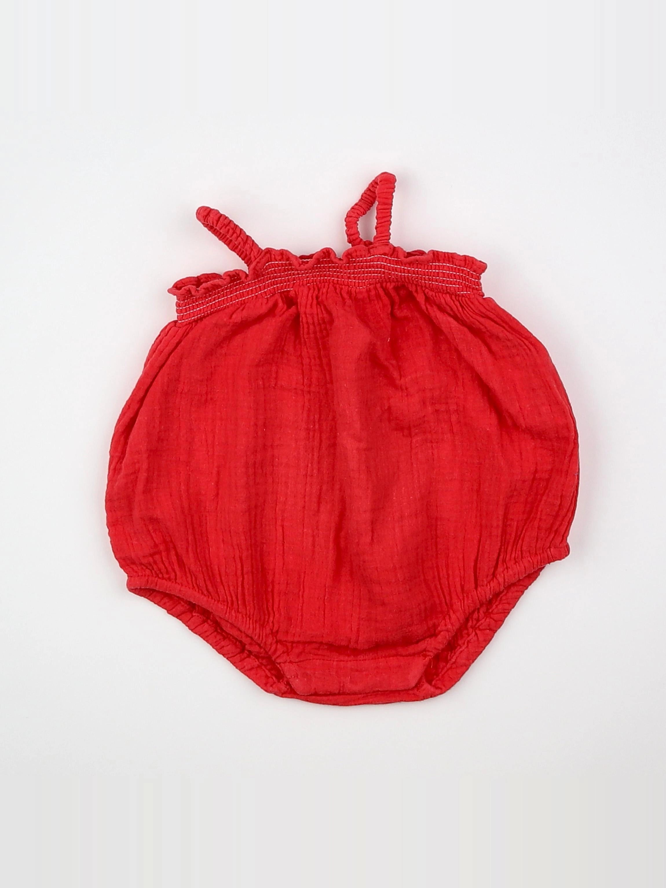 Boutchou - combinaison rouge, rose - 1 mois