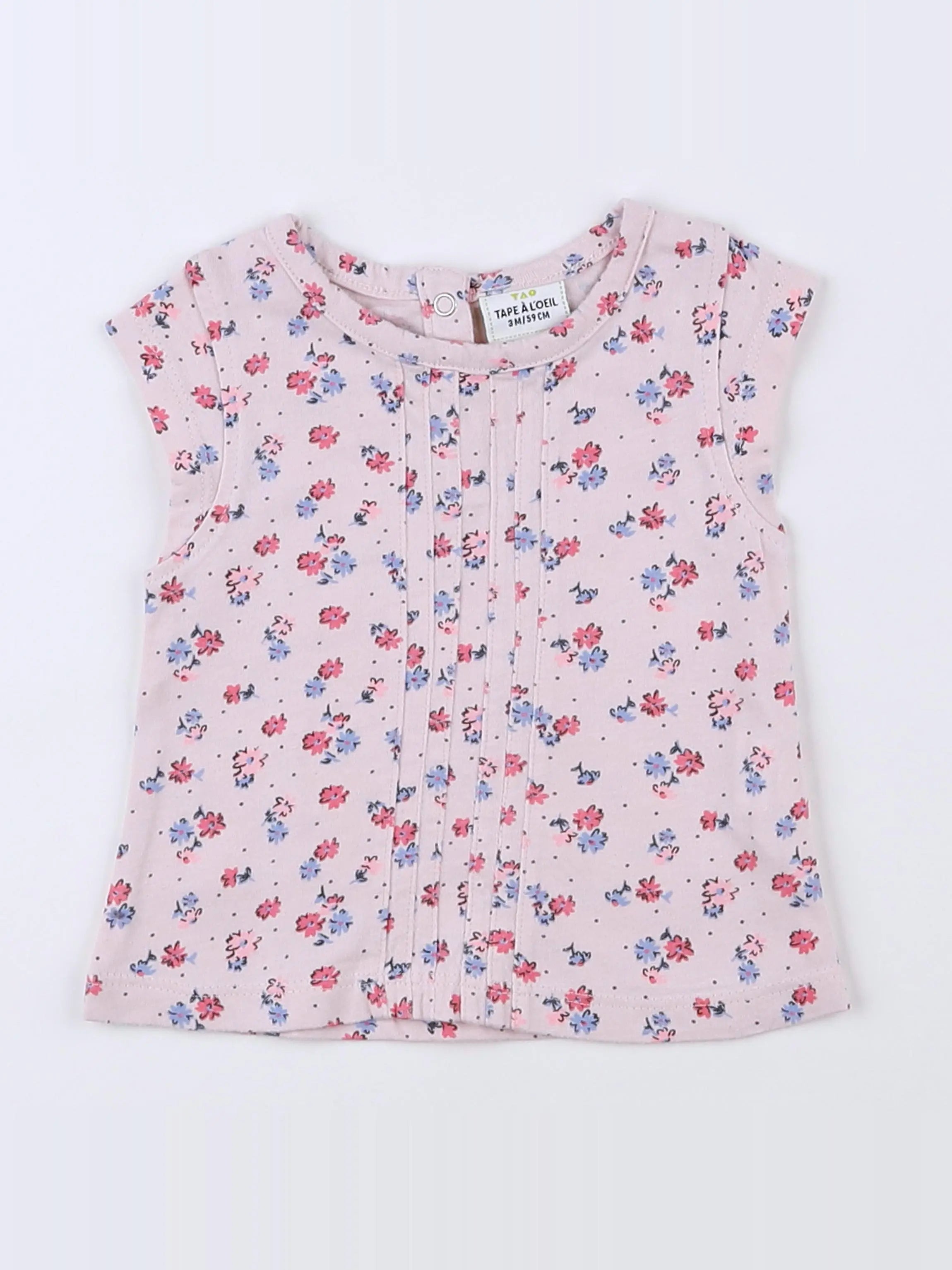 Tape à l'oeil - tee-shirt rose - 3 mois