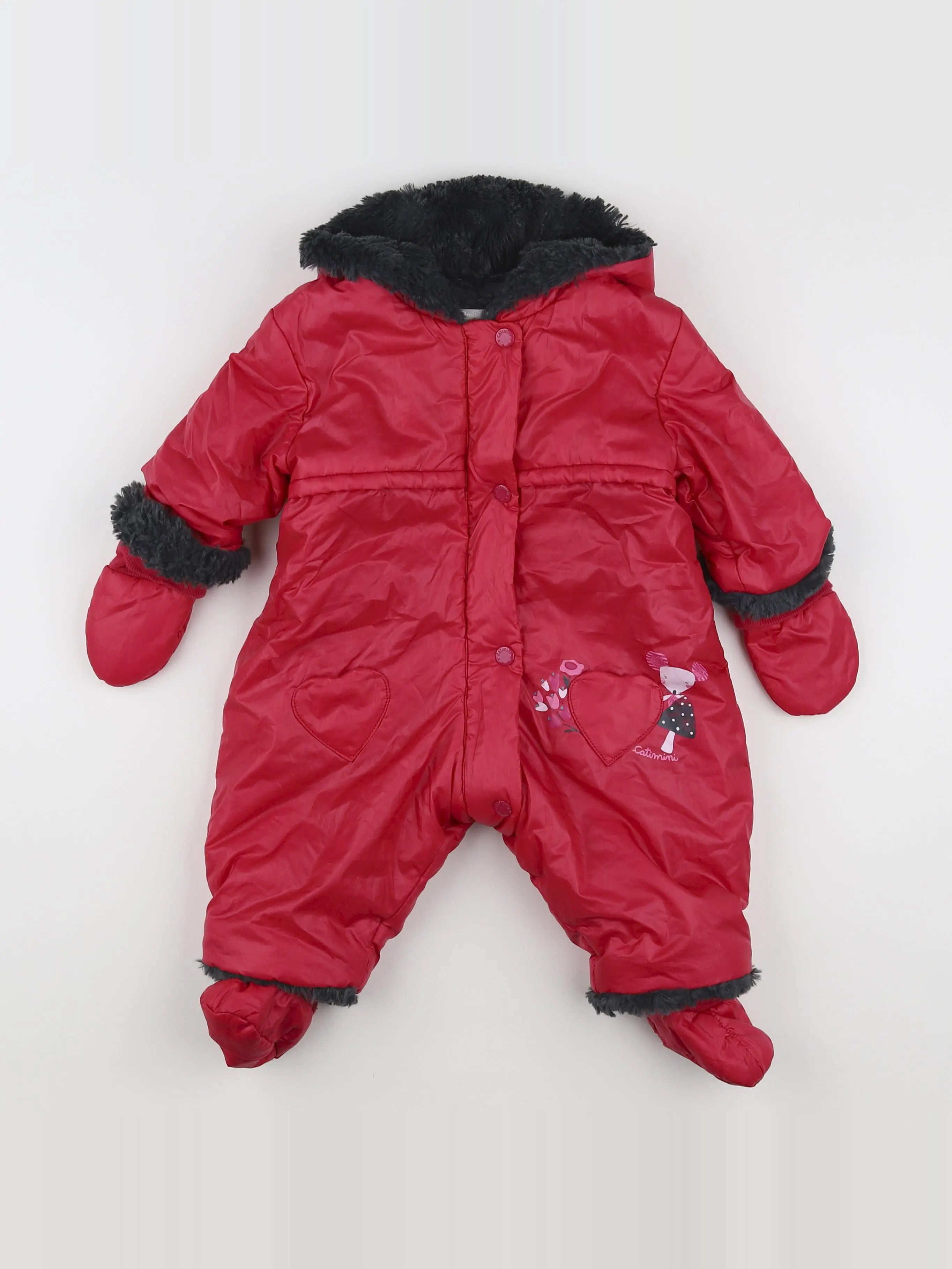 Catimini - combi-pilote rose - 6 mois