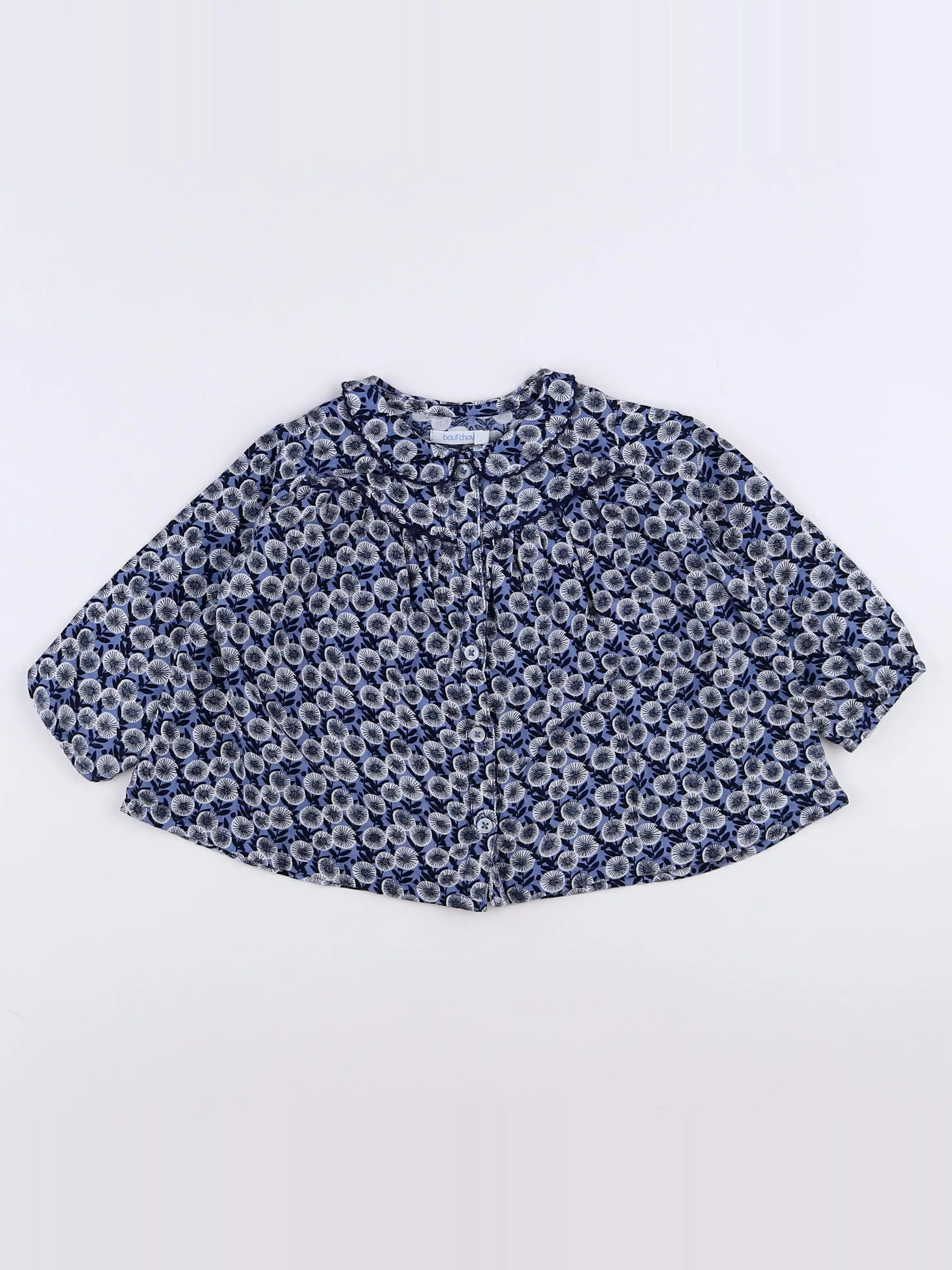 Boutchou - blouse bleu - 9 mois