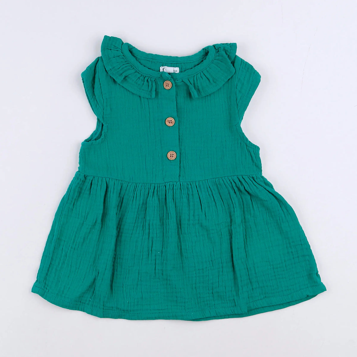 Vertbaudet - robe vert - 9 mois