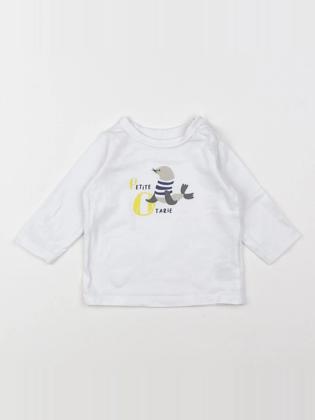 Vertbaudet - tee-shirt blanc - 3 mois