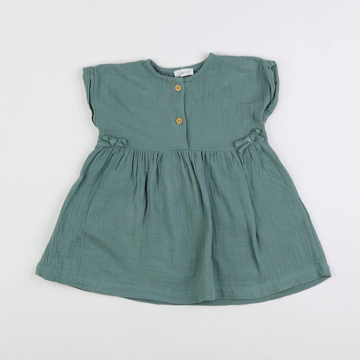 Vertbaudet - robe vert - 12 mois