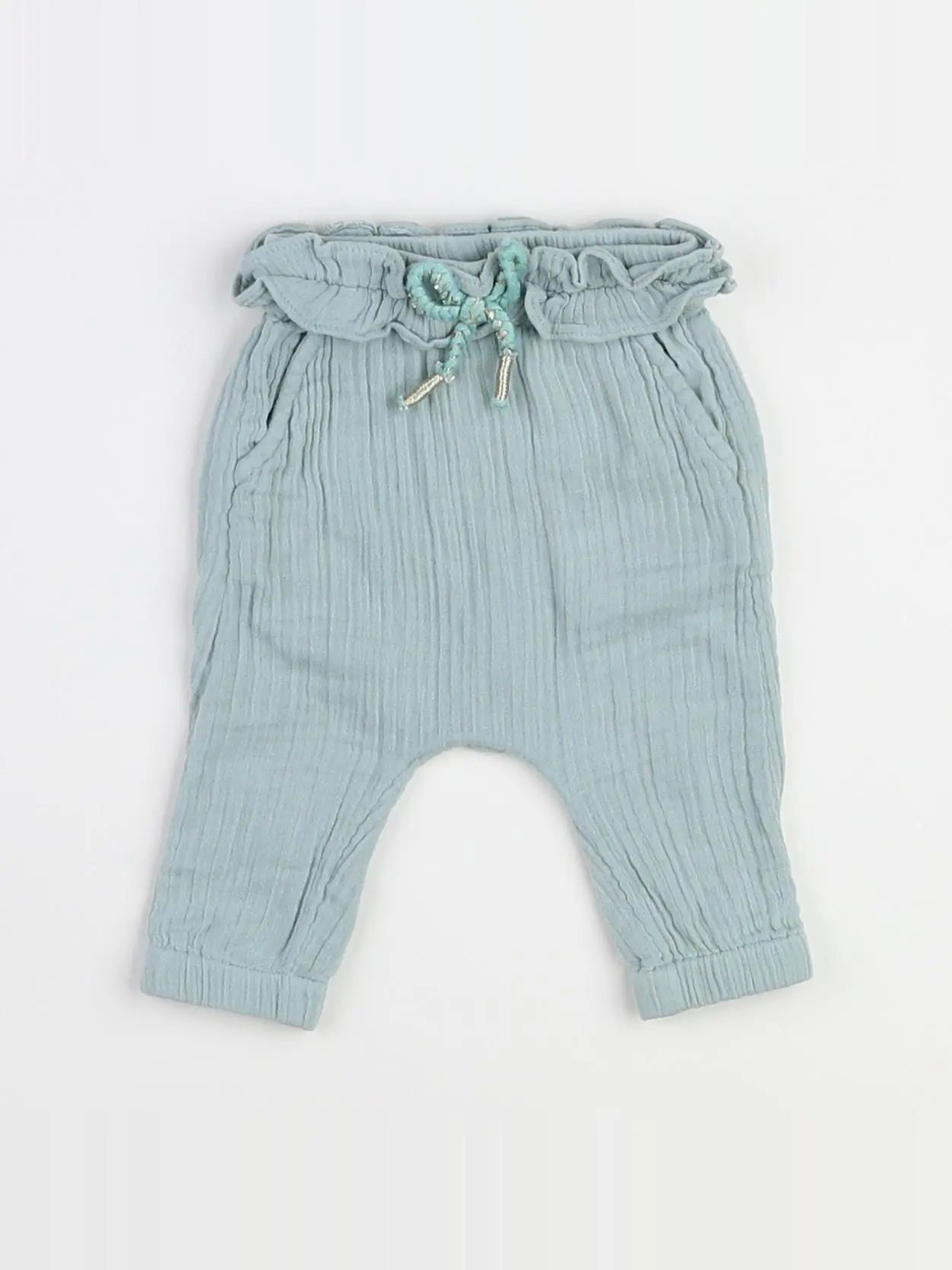 Vertbaudet - pantalon vert - 3 mois