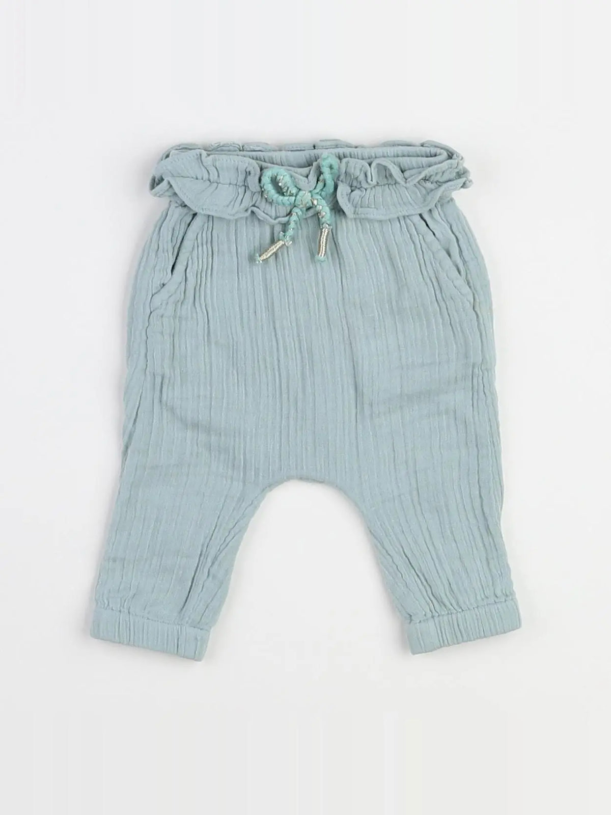 Vertbaudet - pantalon vert - 3 mois