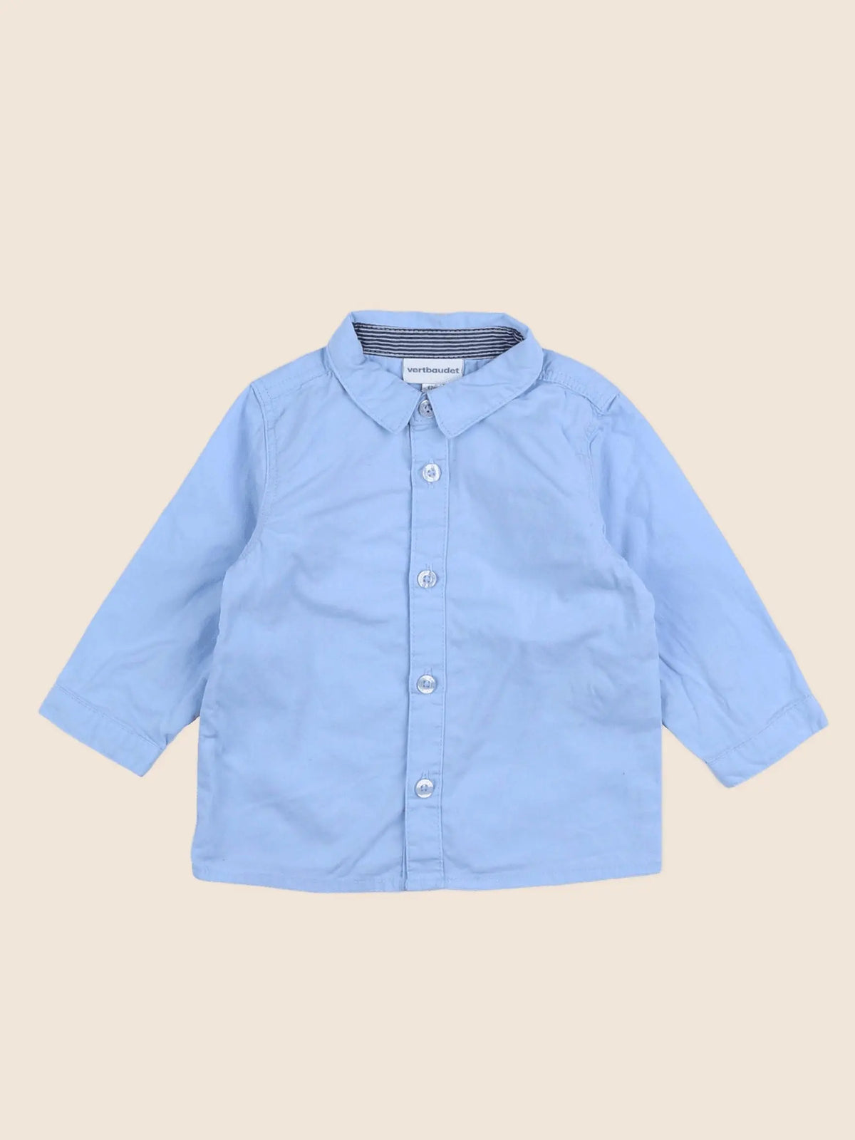 Vertbaudet - chemise bleu - 6 mois