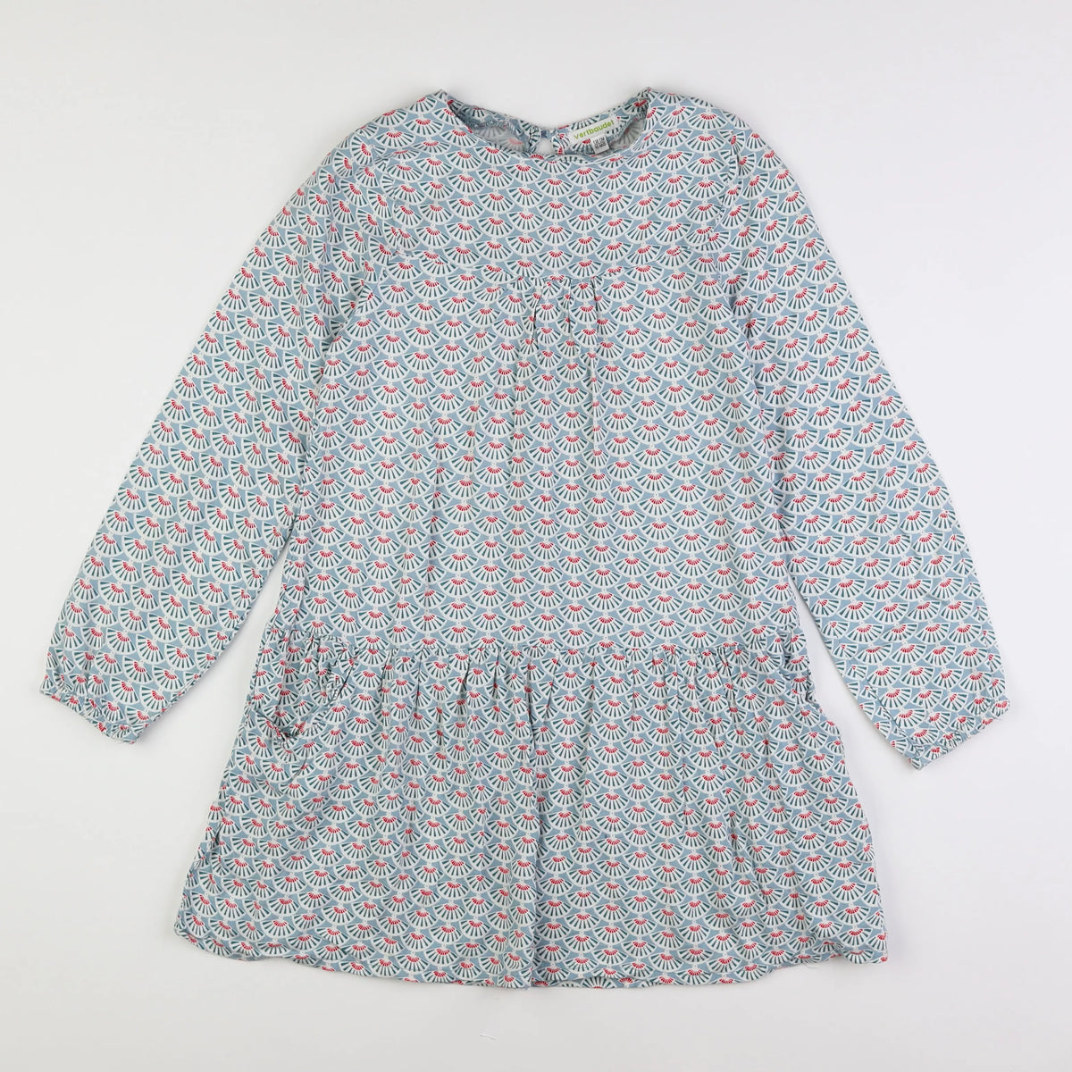 Vertbaudet - robe bleu, rouge - 10 ans