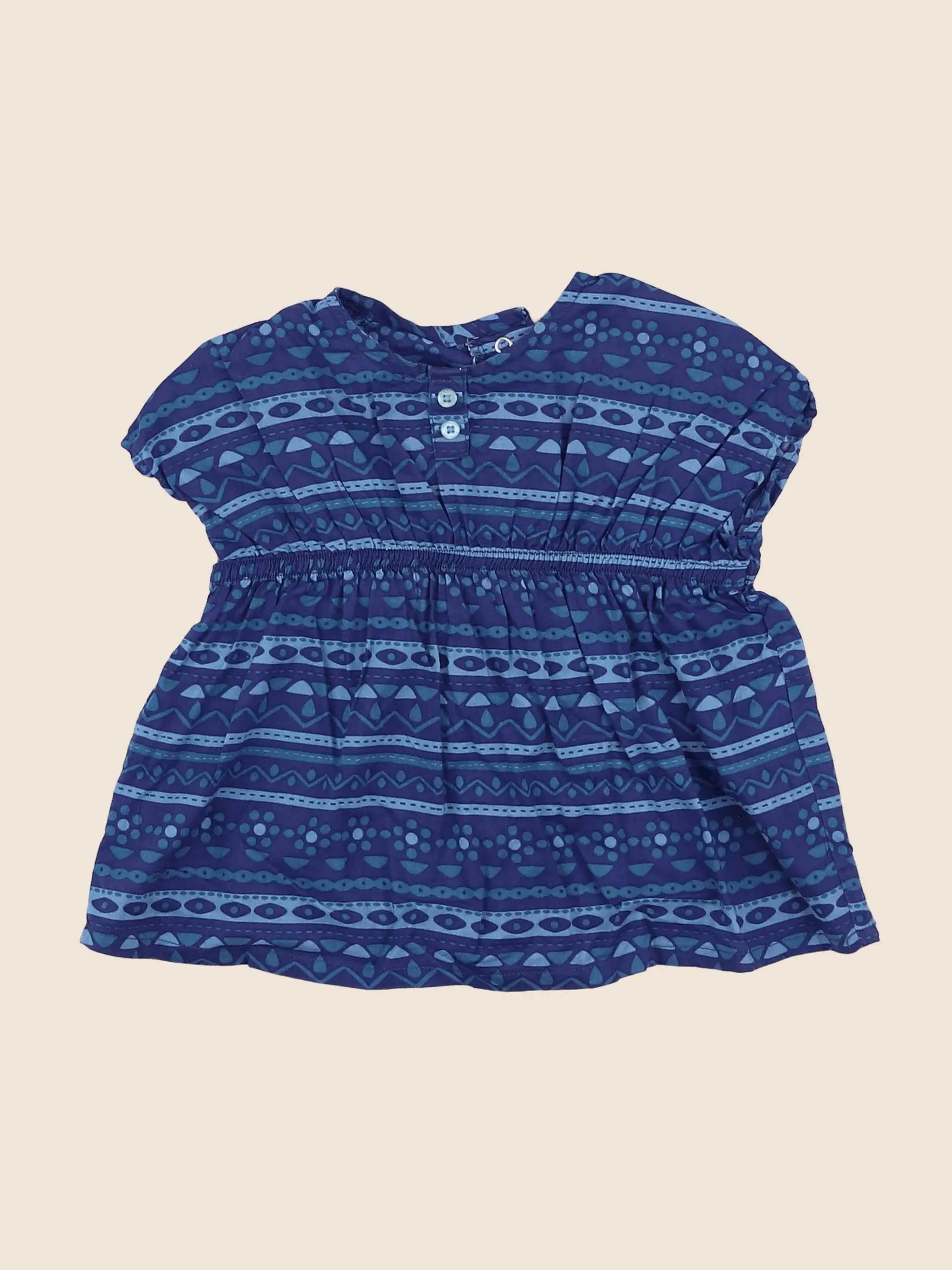 Vertbaudet - blouse bleu - 12 mois