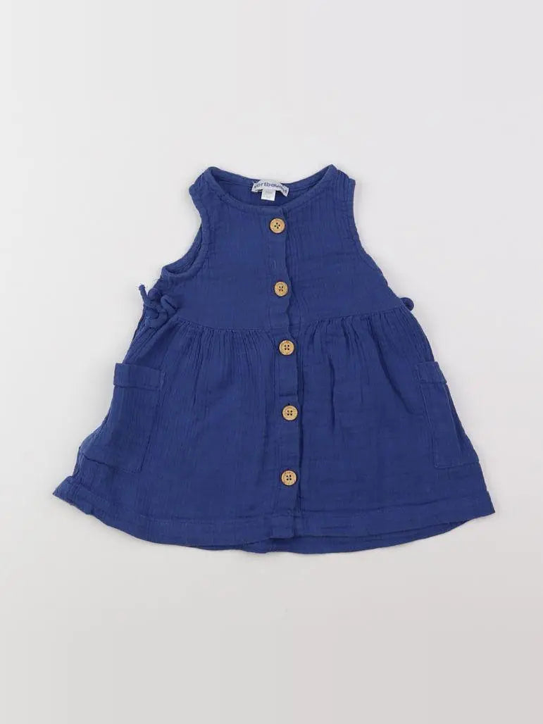 Vertbaudet - robe bleu - 9 mois