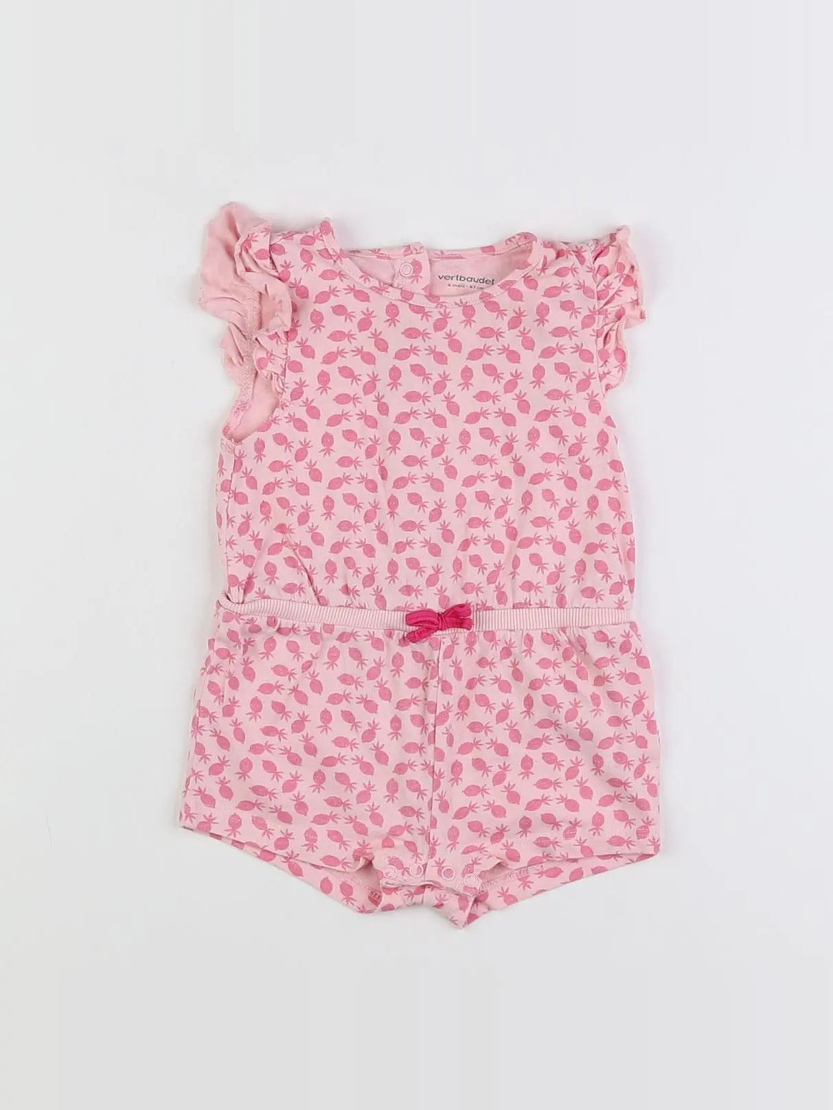Vertbaudet - combinaison rose - 6 mois
