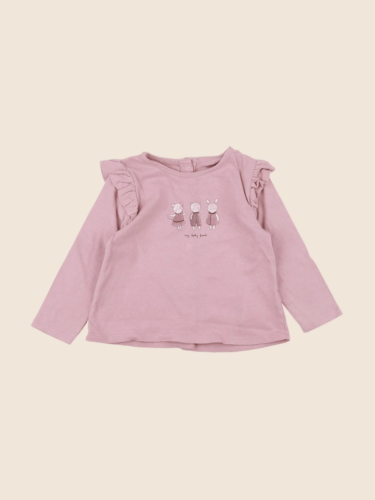 Vertbaudet - tee-shirt rose - 12 mois