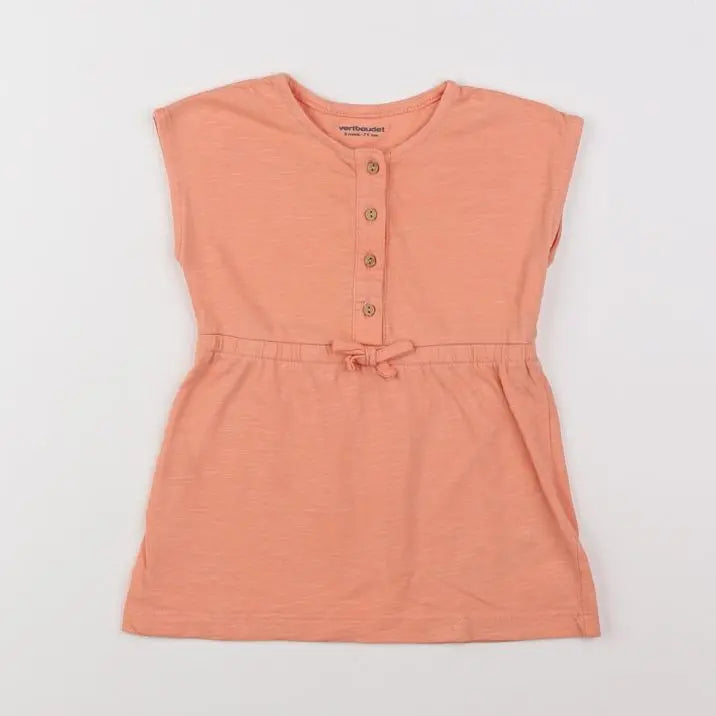 Vertbaudet - robe orange - 9 mois