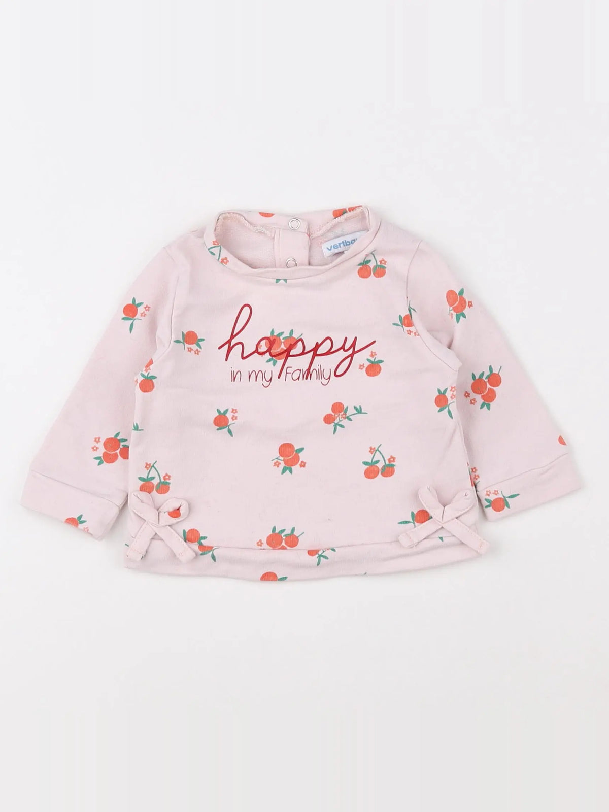 Vertbaudet - sweat rose - 3 mois