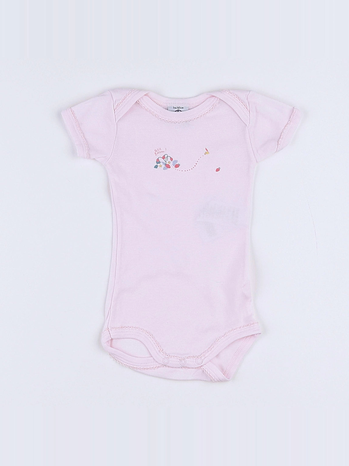 Petit Bateau - body rose - 3 mois