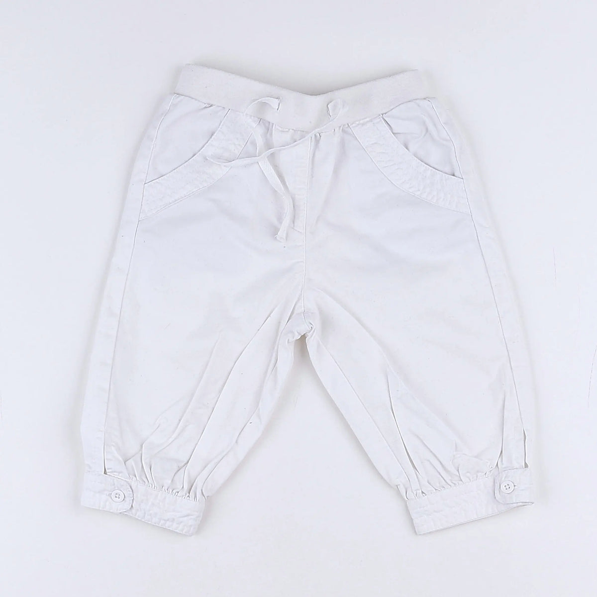 Vertbaudet - pantalon blanc - 9 mois