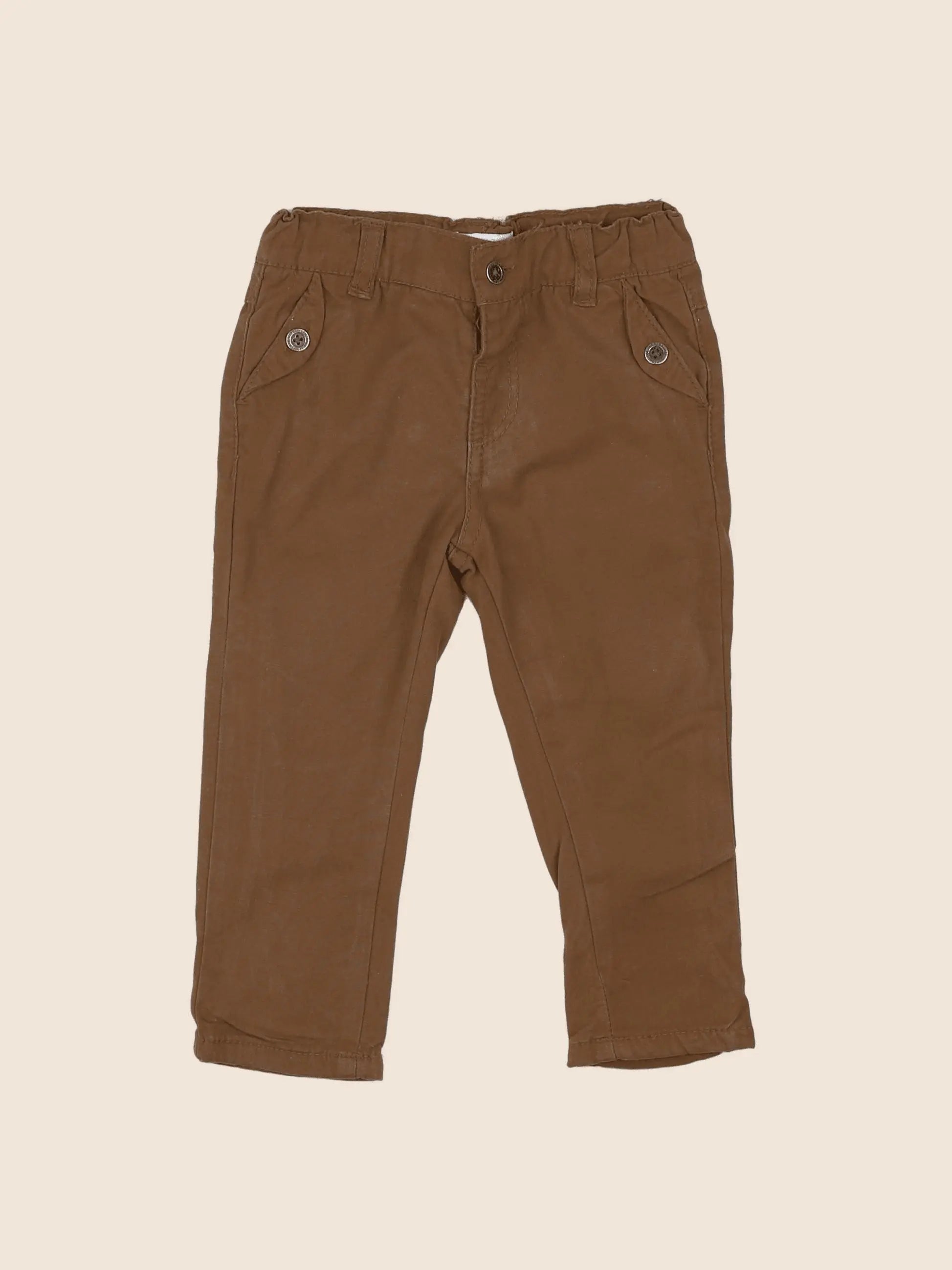 Vertbaudet - pantalon marron - 12 mois