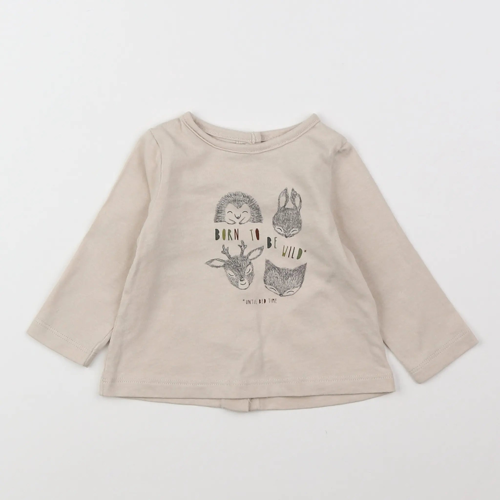 Vertbaudet - tee-shirt beige - 3 mois