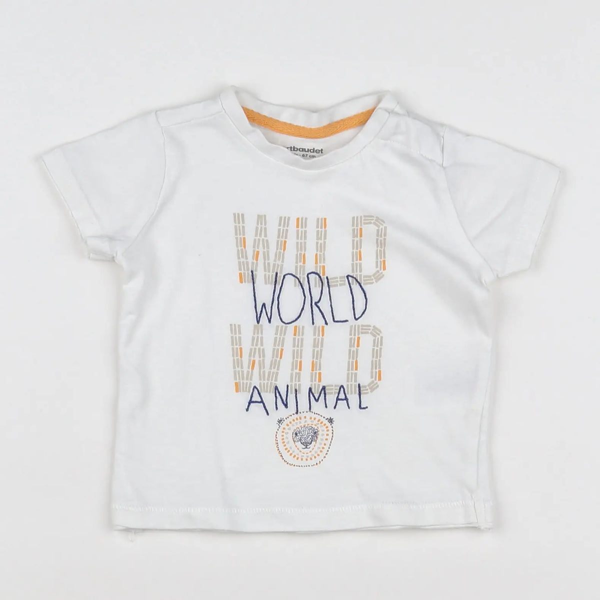 Vertbaudet - tee-shirt blanc - 6 mois