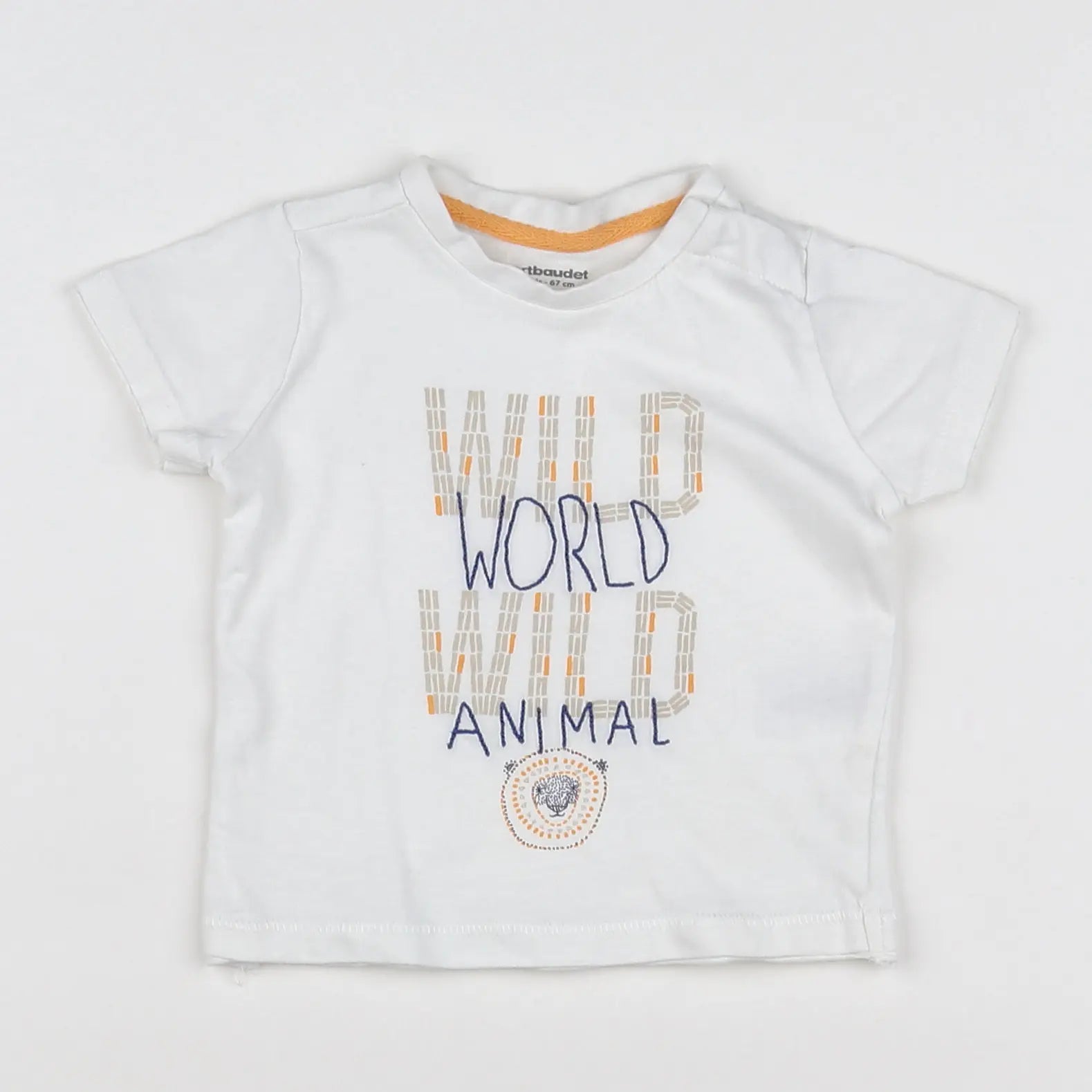 Vertbaudet - tee-shirt blanc - 6 mois