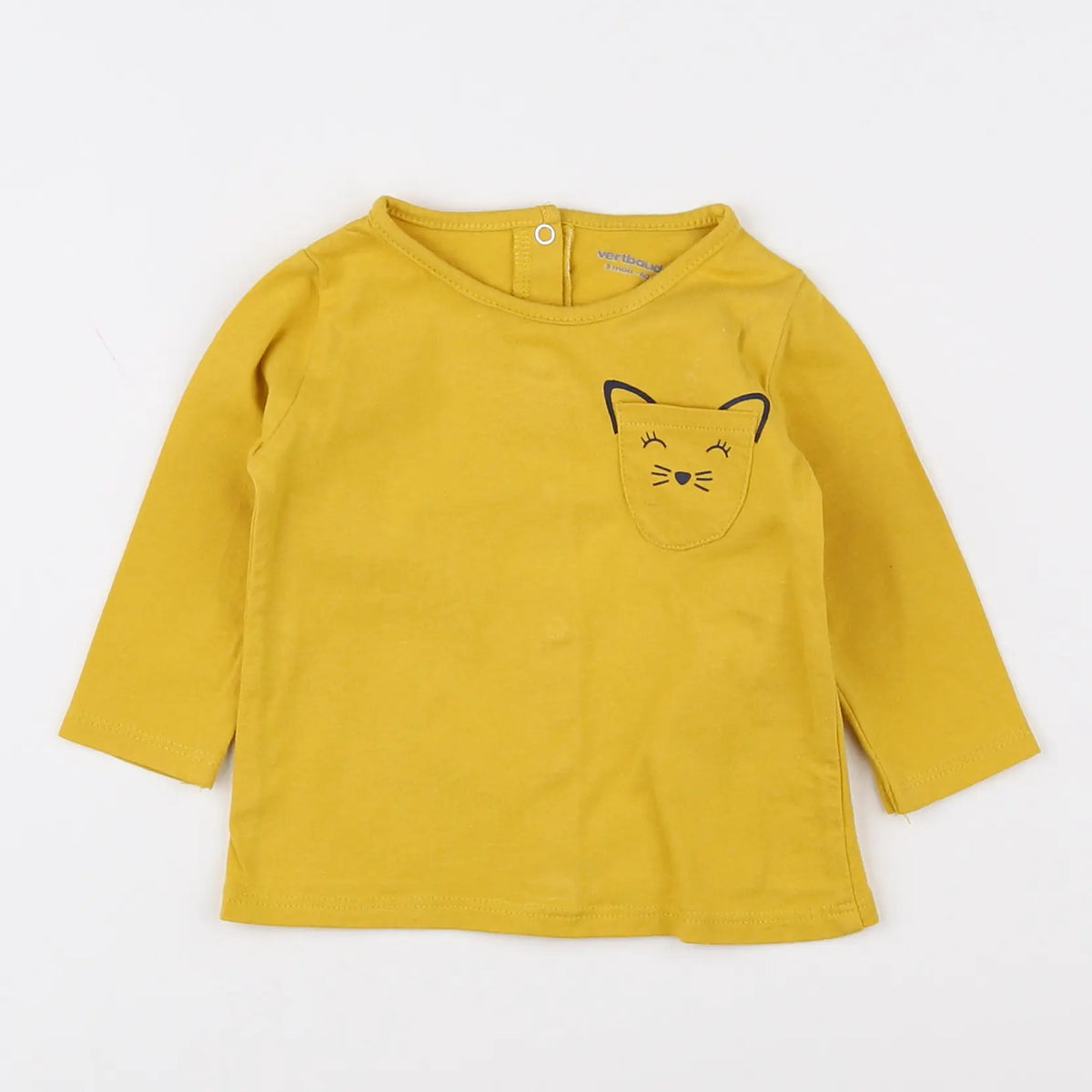 Vertbaudet - tee-shirt jaune - 3 mois