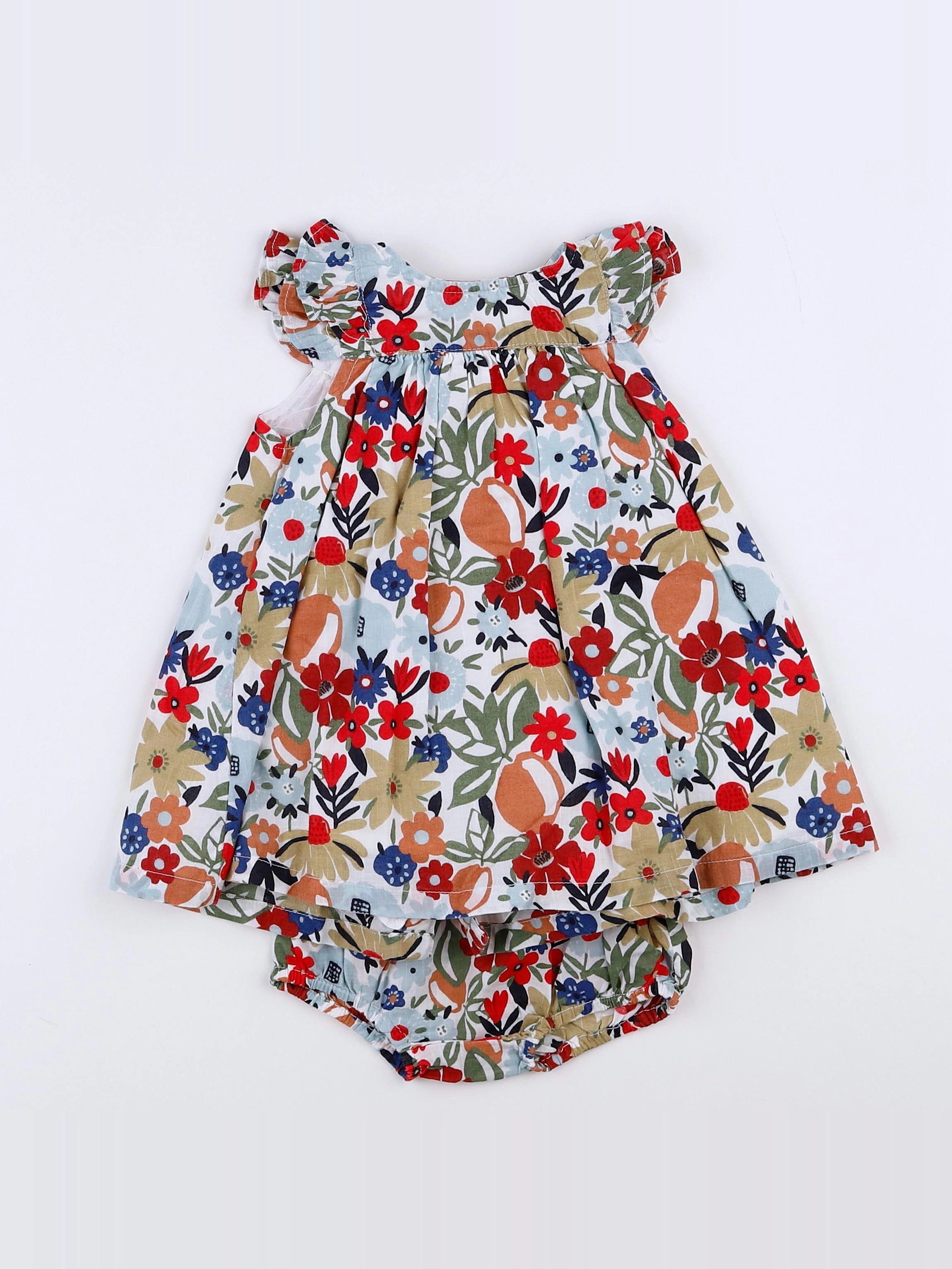 Boutchou - robe multicolore - 3 mois