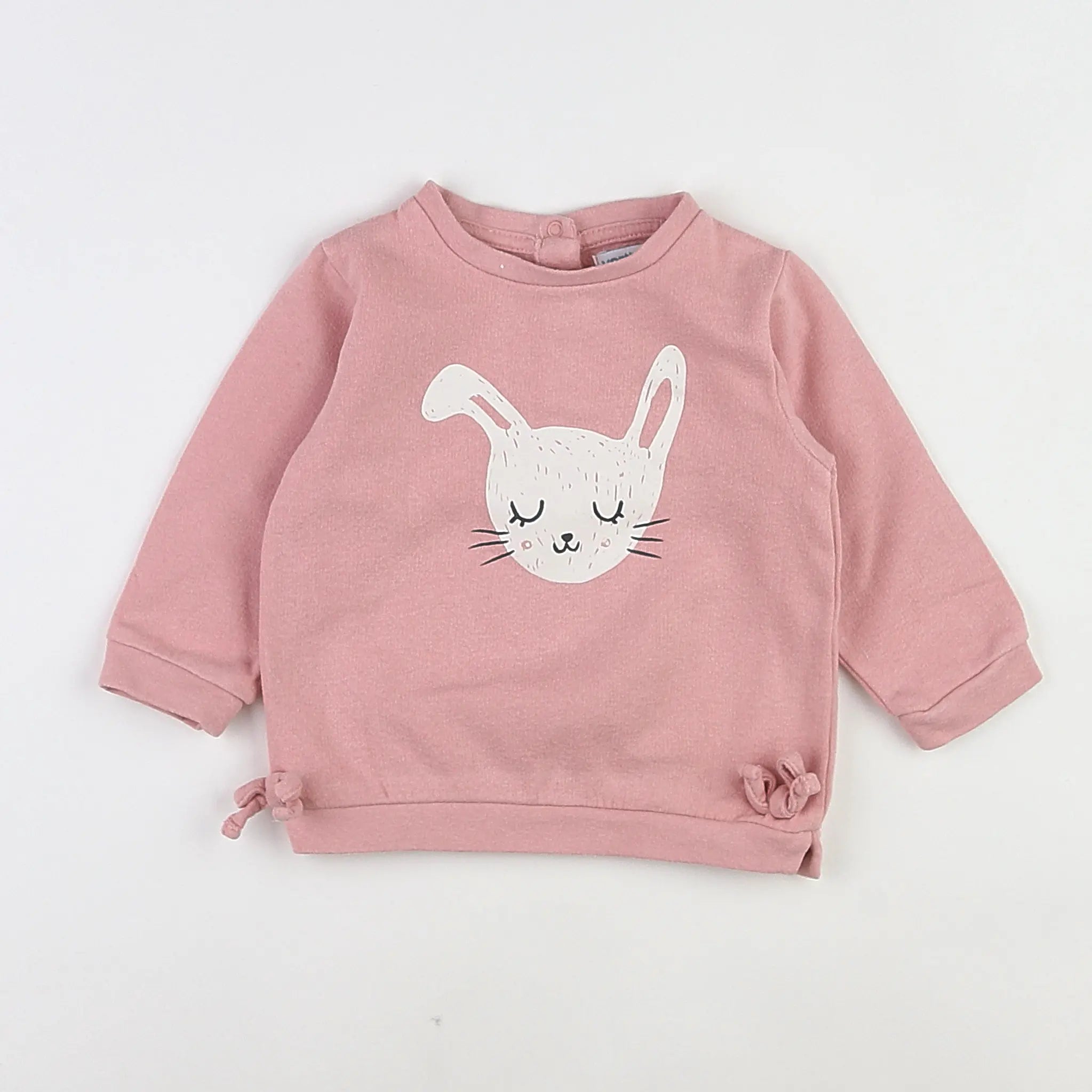 Vertbaudet - sweat rose - 12 mois
