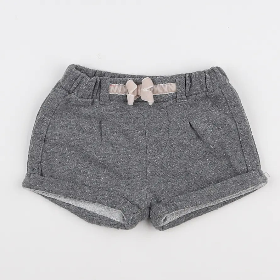 Vertbaudet - short gris, argent - 12 mois