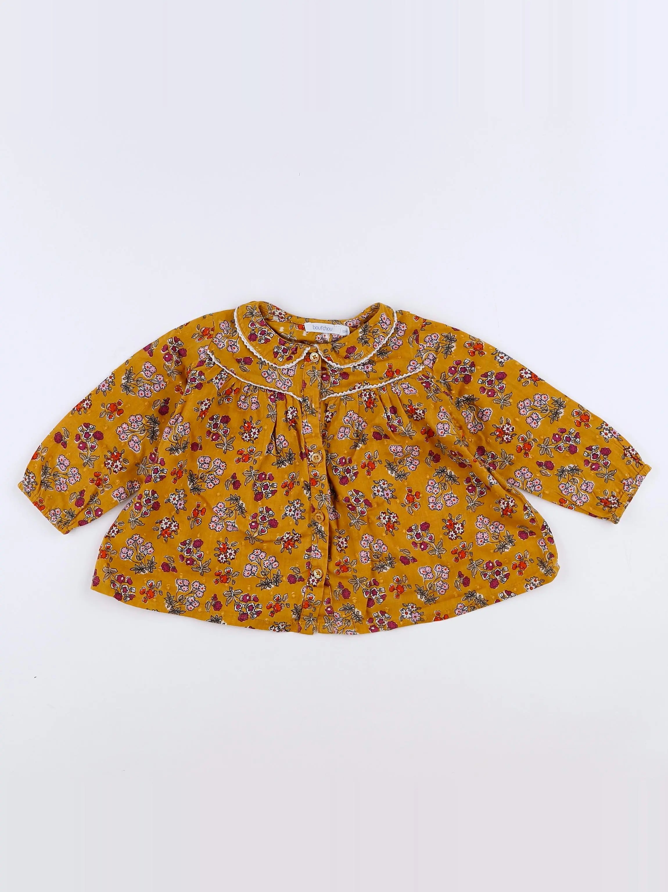 Boutchou - blouse jaune - 12 mois
