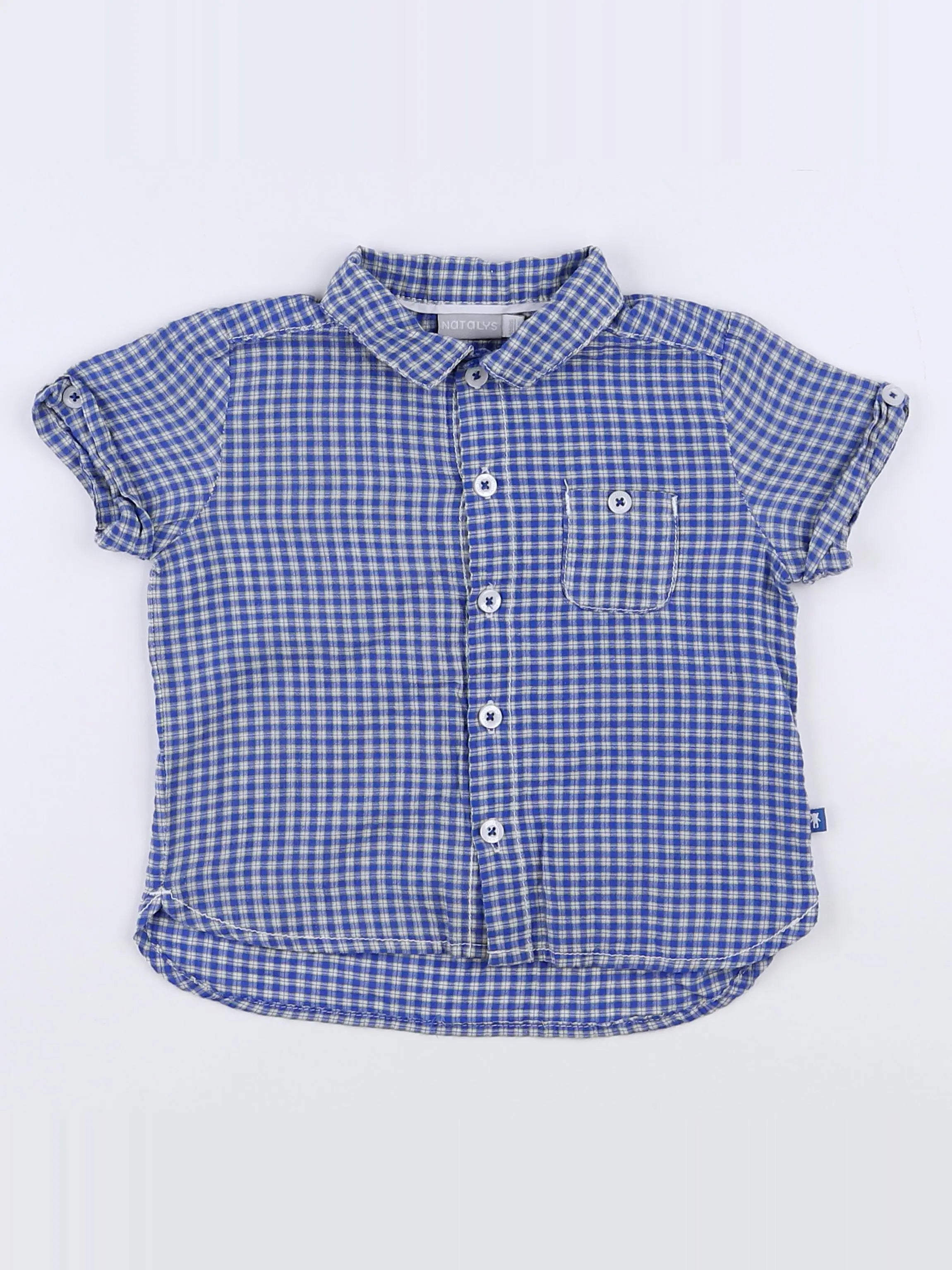Natalys - chemise bleu - 9 mois