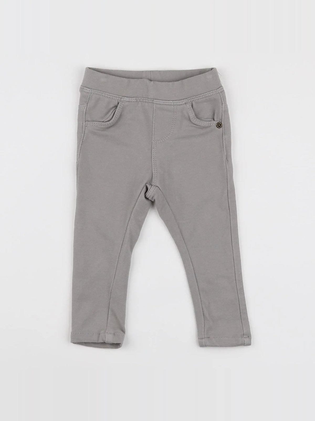 Vertbaudet - jegging gris - 9 mois