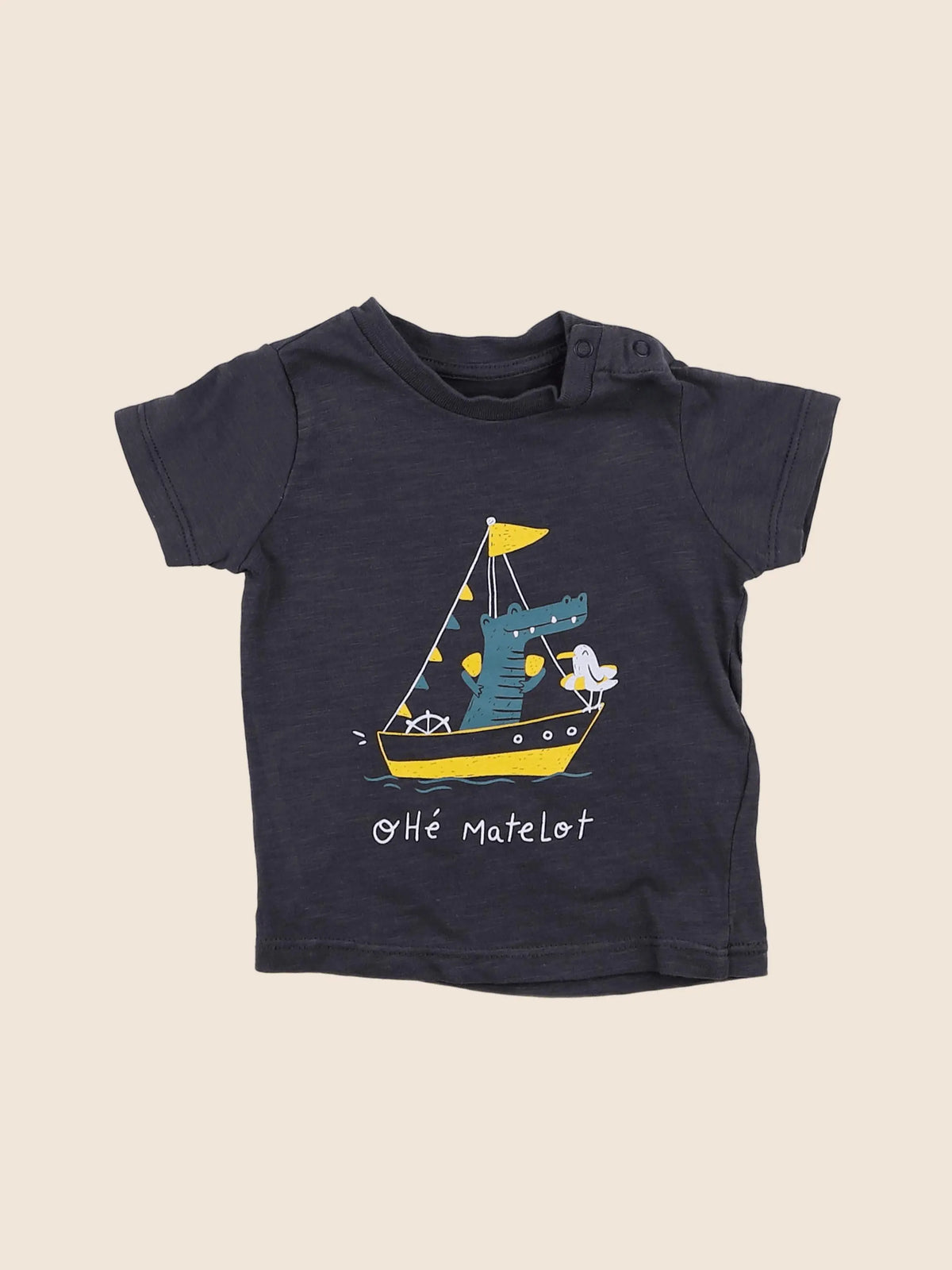 Vertbaudet - tee-shirt gris - 3 mois