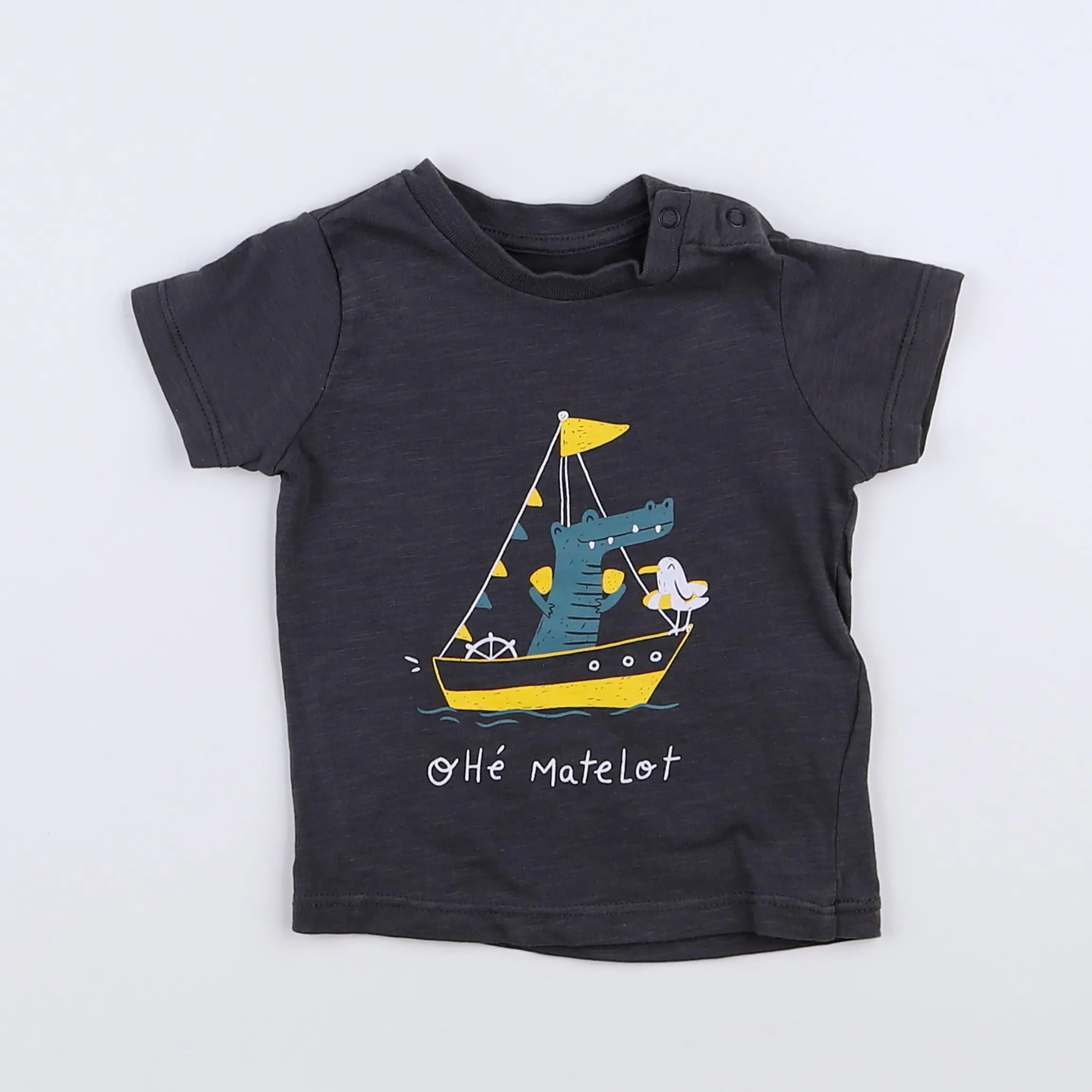 Vertbaudet - tee-shirt gris - 3 mois