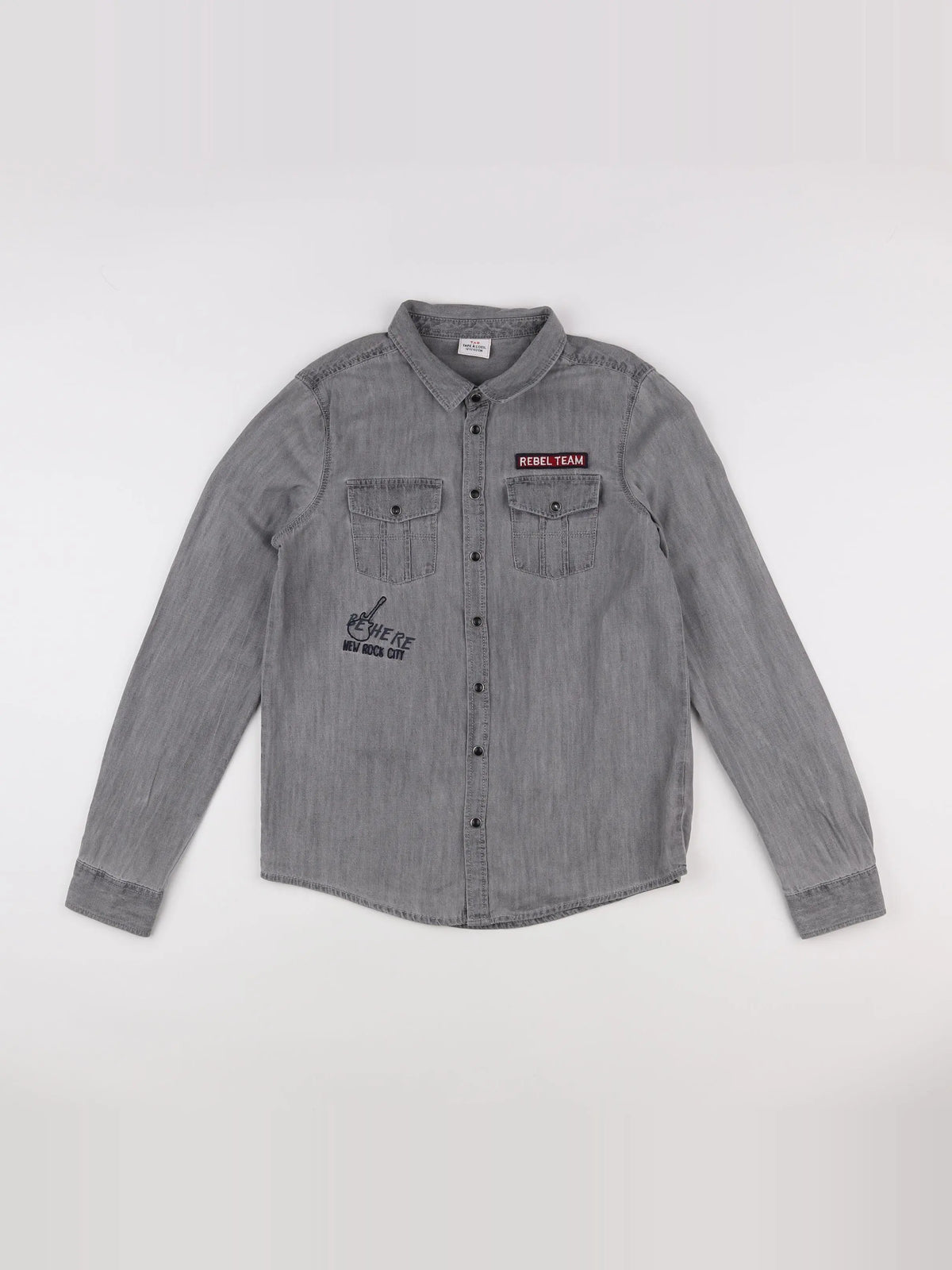 Tape à l'oeil - chemise gris - 12 ans