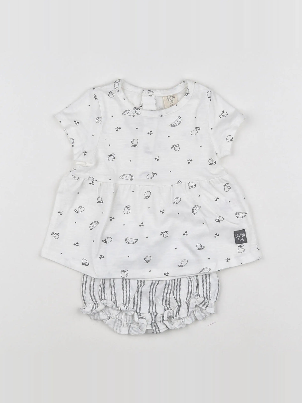 Cotton Fish - ensemble gris - 12 mois