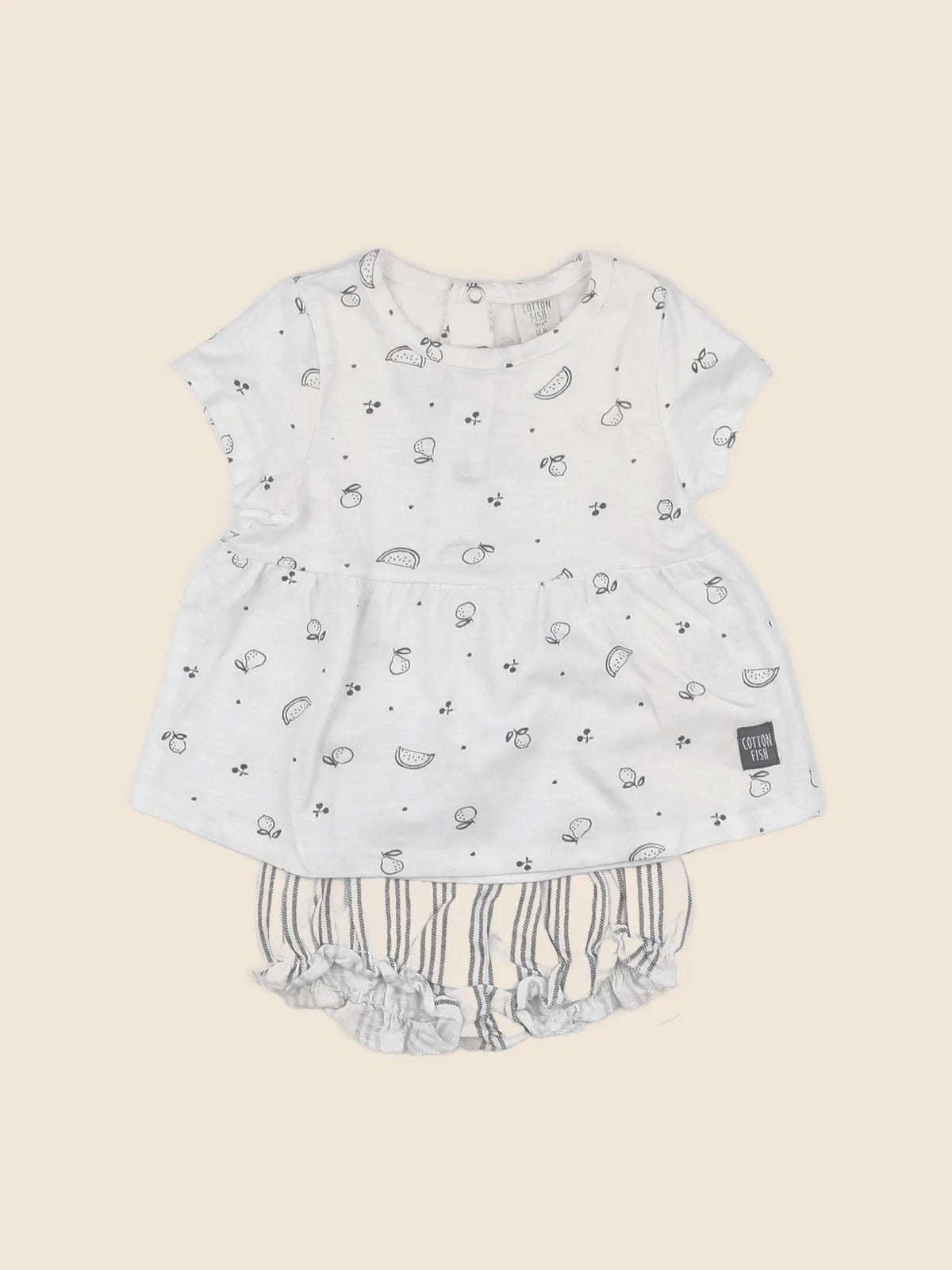 Cotton Fish - ensemble gris - 12 mois