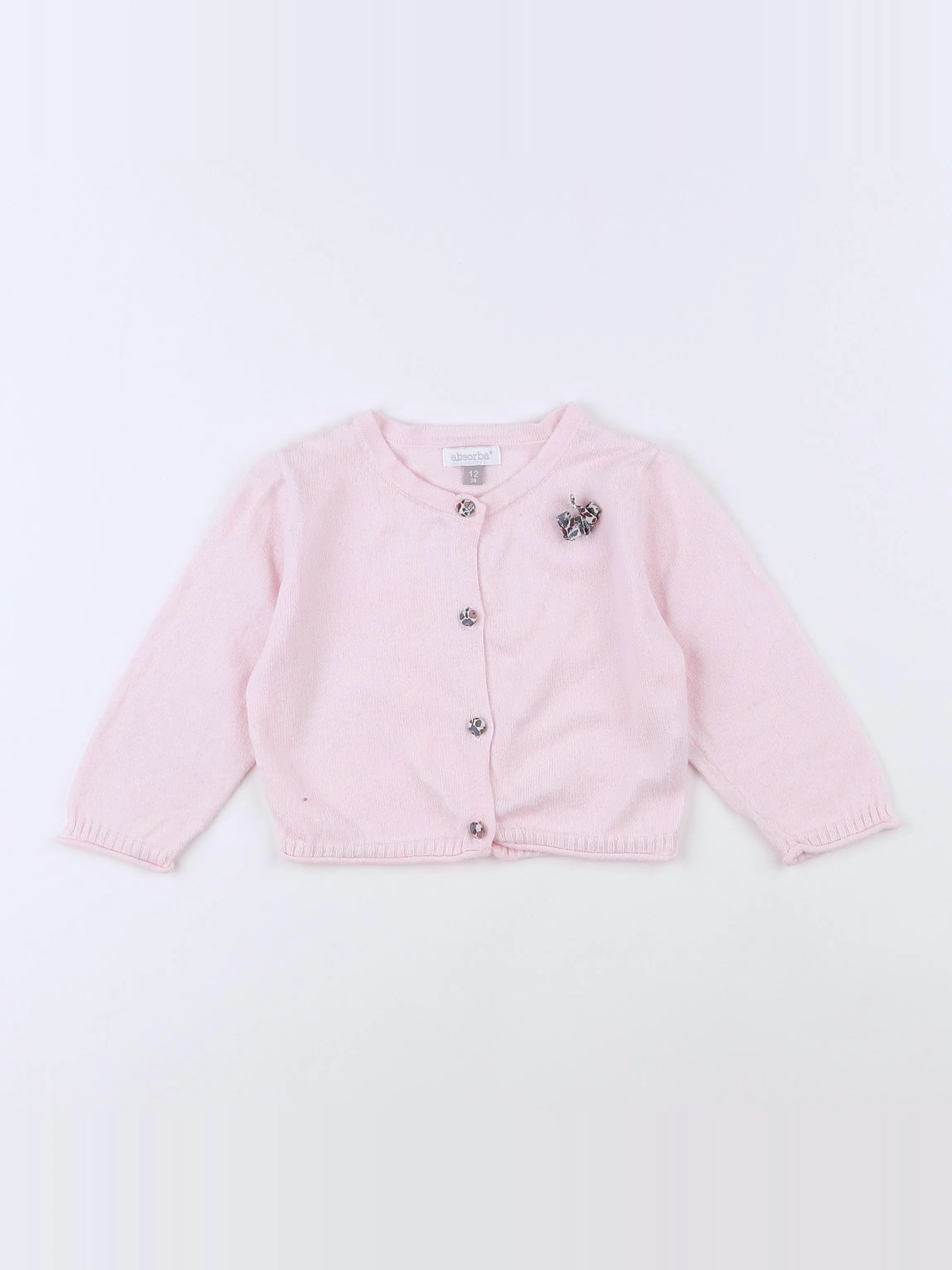 Absorba - gilet rose - 12 mois