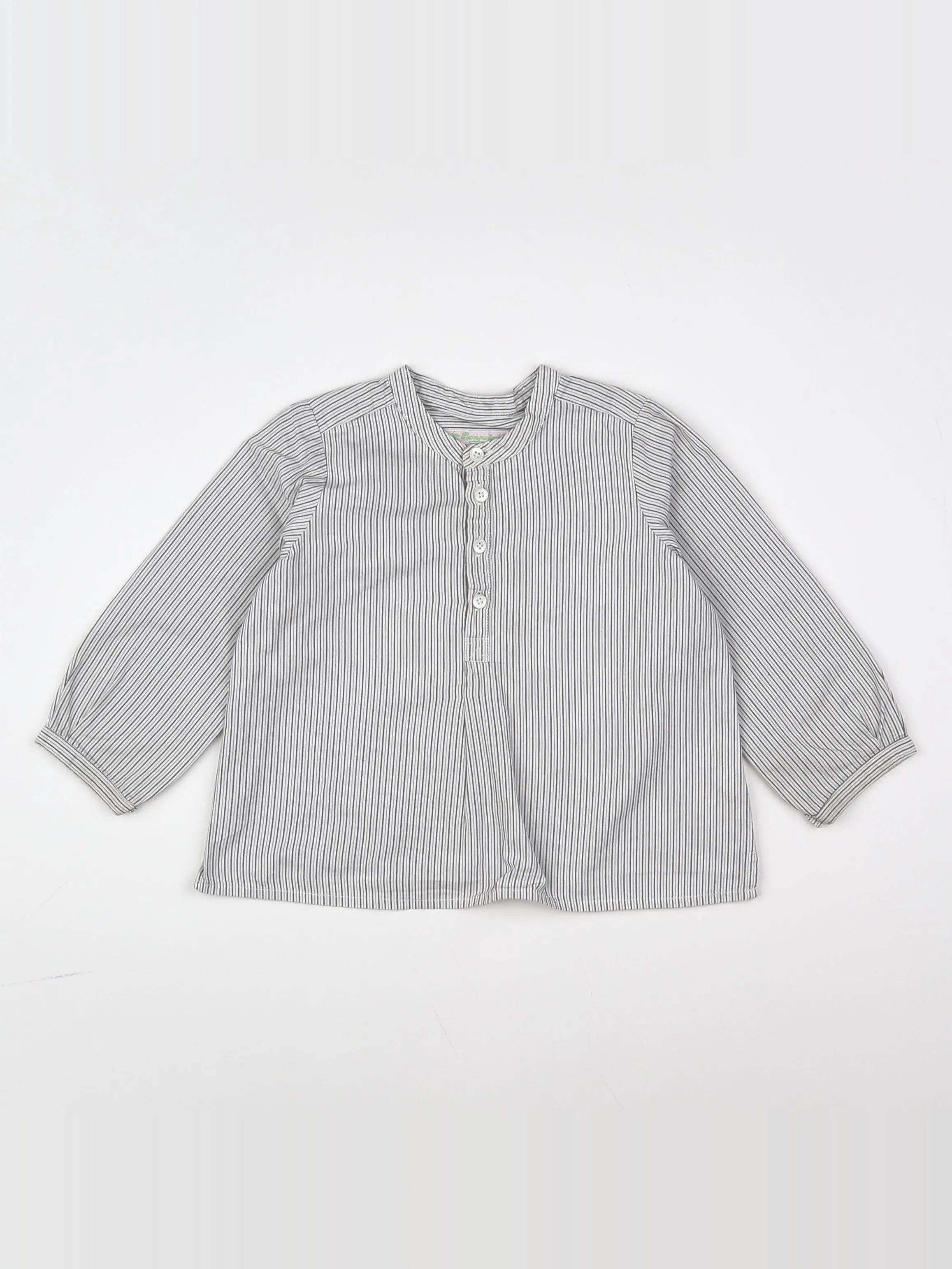 Bonpoint - blouse blanc, bleu - 12 mois