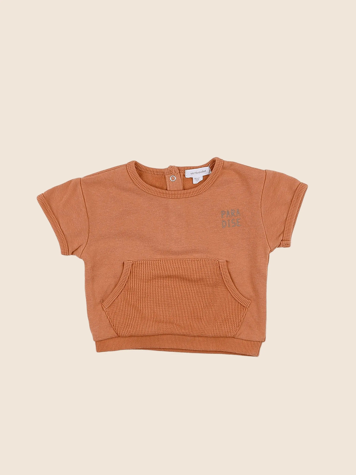Vertbaudet - sweat marron - 3 mois