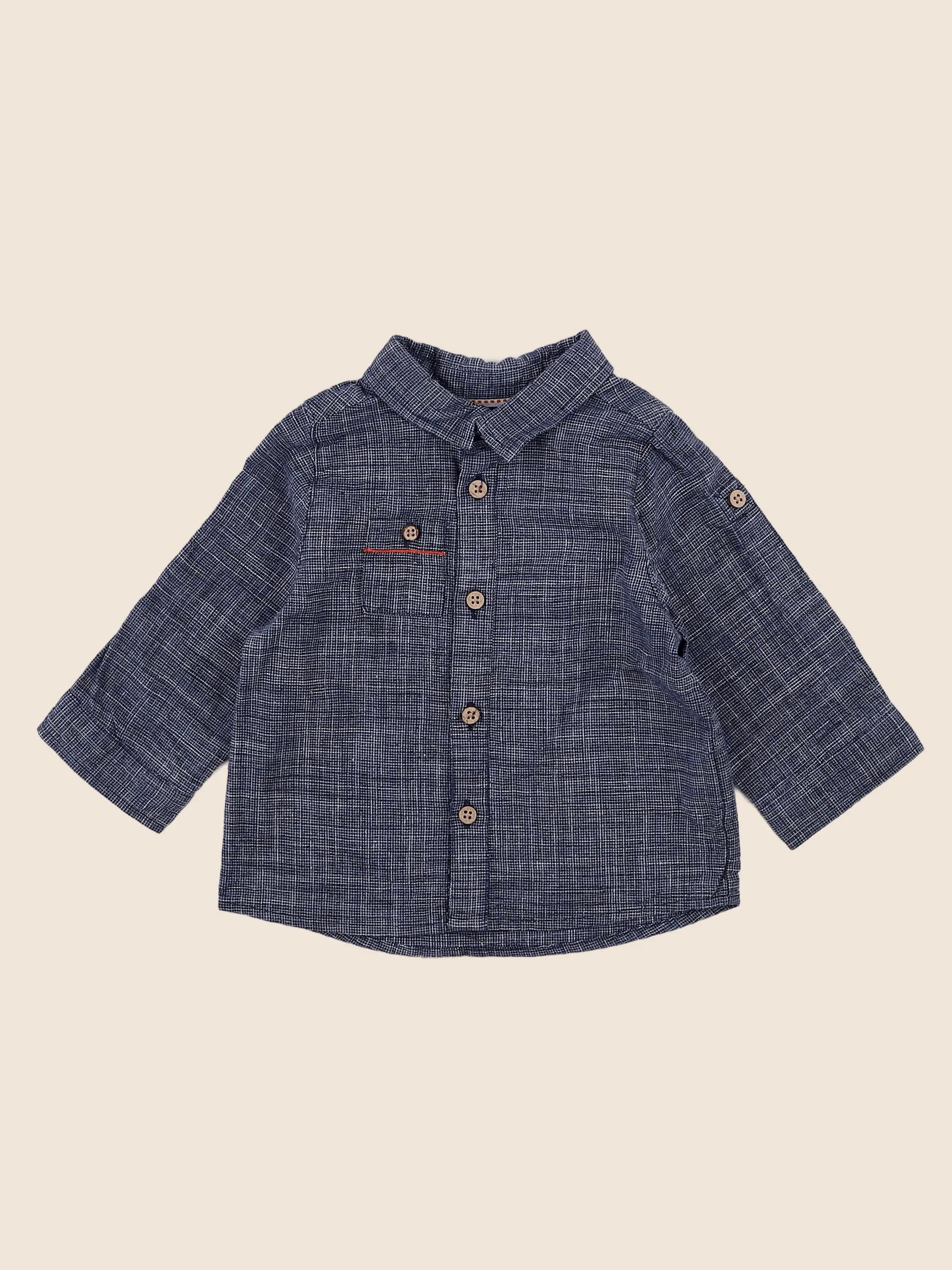 Tape à l'oeil - chemise bleu - 9 mois