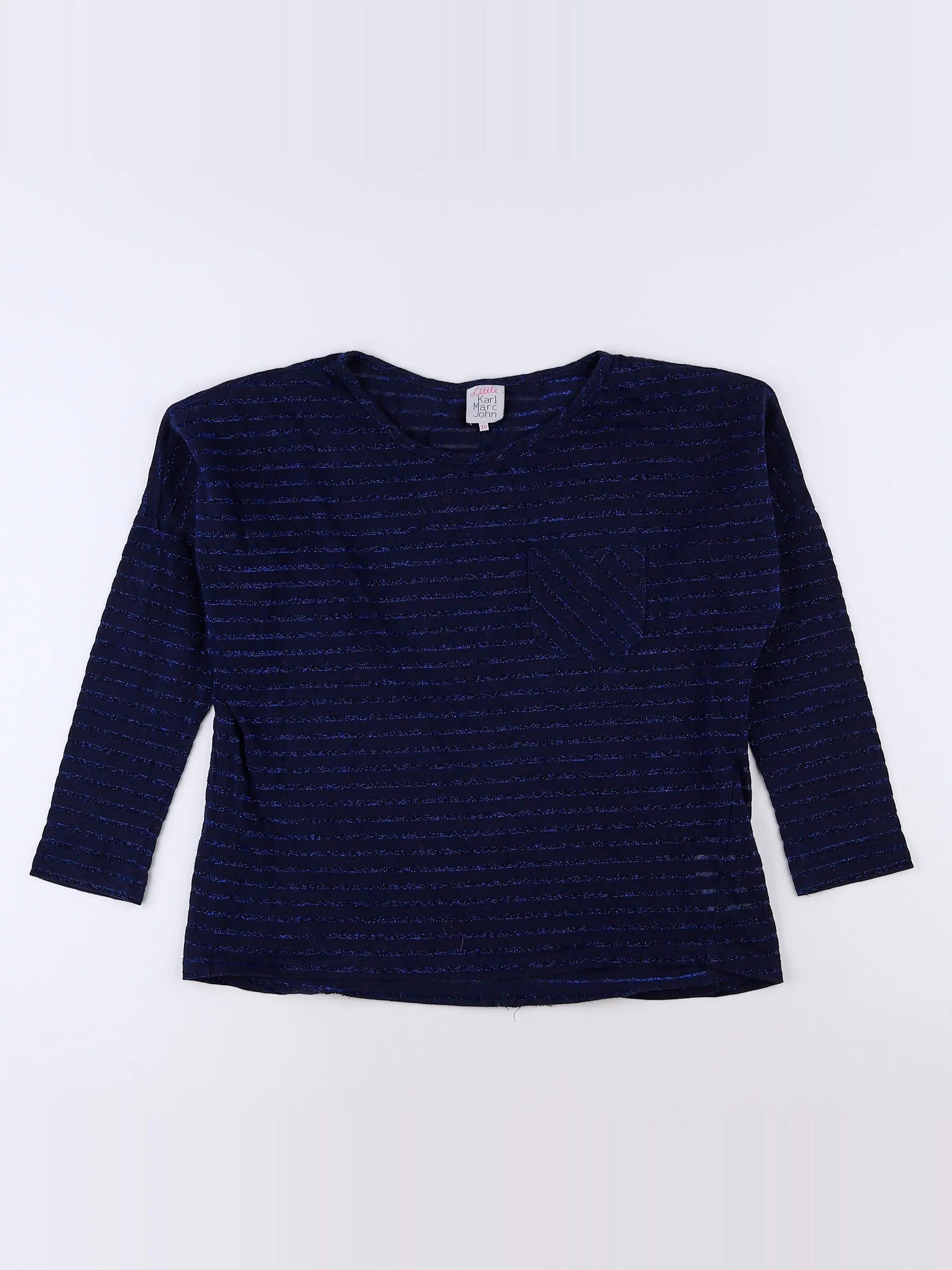 Little Karl Marc John - tee-shirt bleu - 10 ans